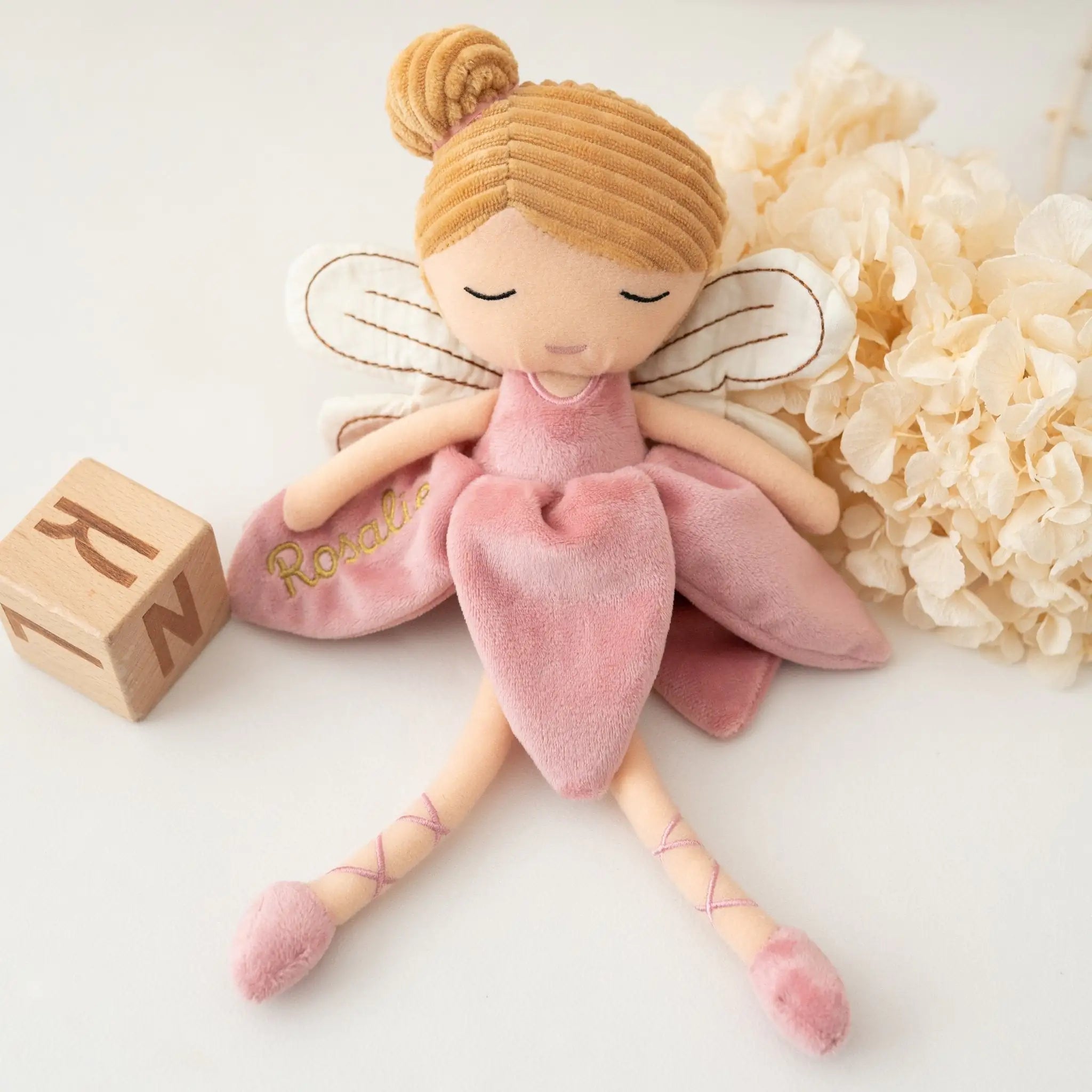 *SONDEREDITION* JOLLEIN Stoffpuppe Fee mit goldenem Stick - wunderwunsch