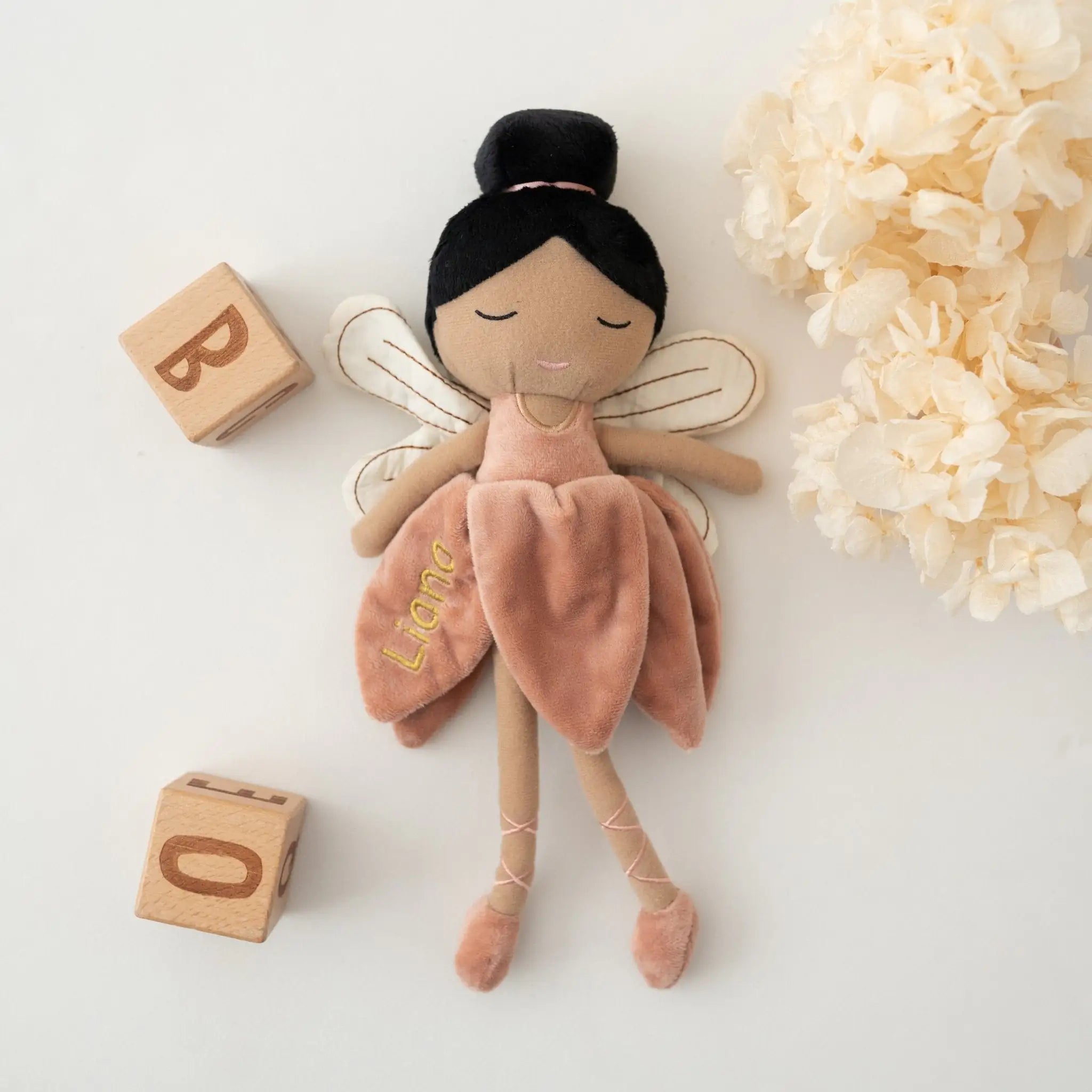*SONDEREDITION* JOLLEIN Stoffpuppe Fee mit goldenem Stick - wunderwunsch