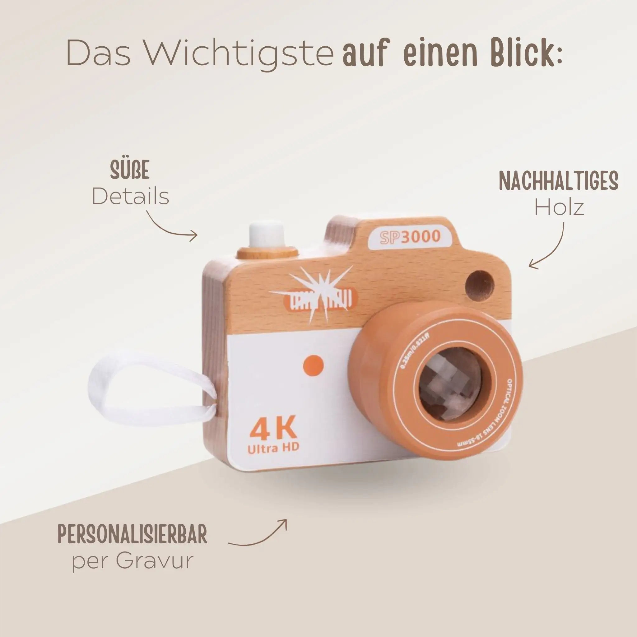 SPEEDY MONEKY Spielzeugkamera personalisierbar - wunderwunsch