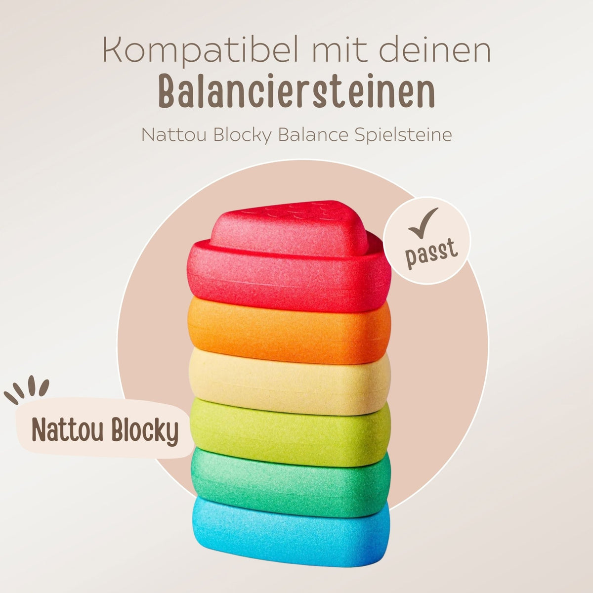 STAPELWELT Abenteuerbrücke für NATTOU Blocky Balance Spielsteine - wunderwunsch