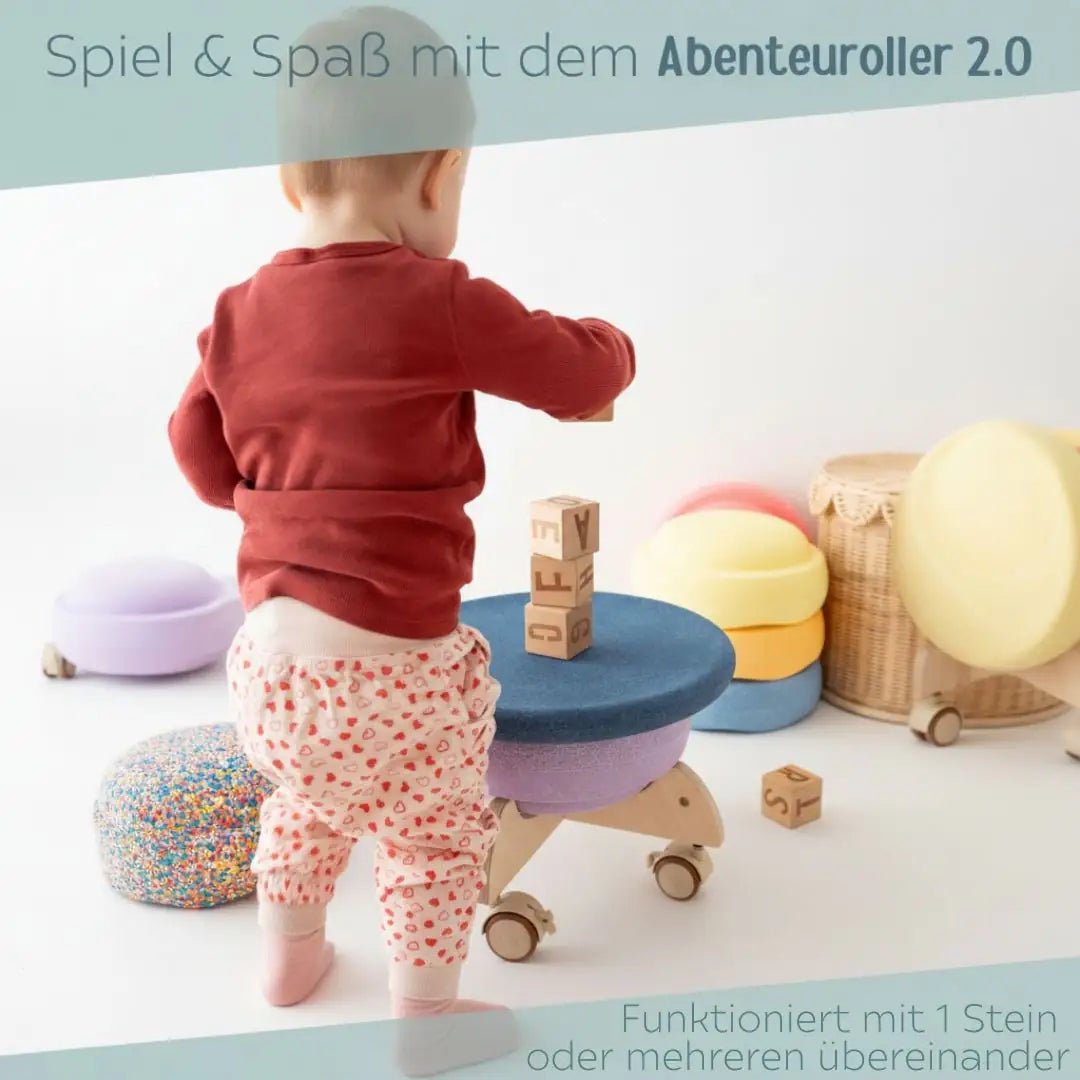 STAPELWELT Abenteuerroller 2.0 Rollhocker für stapelstein® - wunderwunsch