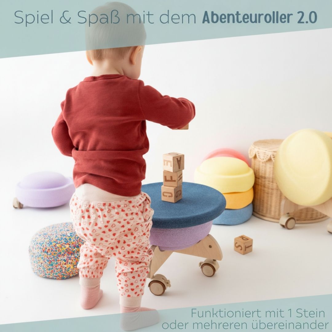 STAPELWELT Abenteuerroller 2.0 Rollhocker für stapelstein® - wunderwunsch