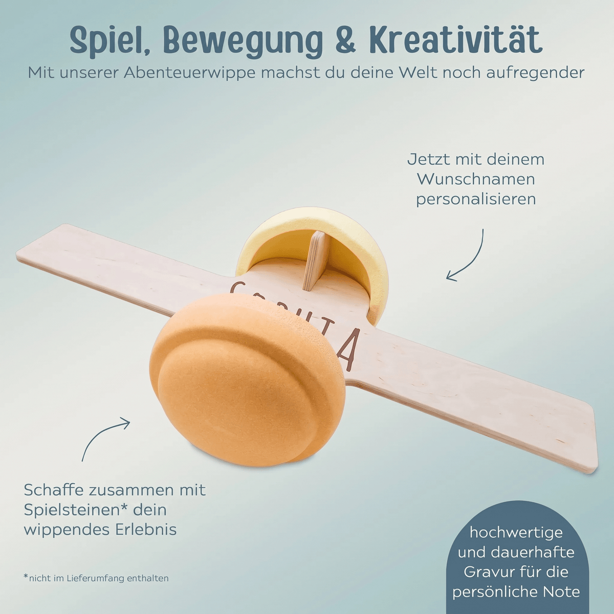 STAPELWELT Abenteuerwippe aus Holz - wunderwunsch