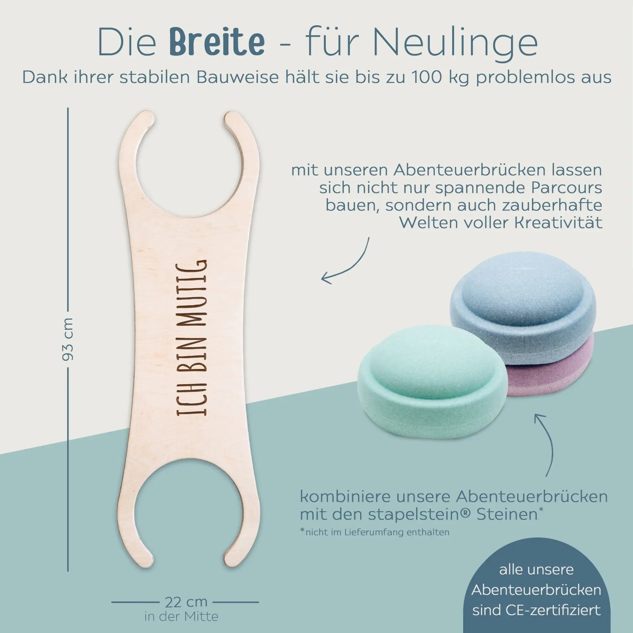 STAPELWELT "Affirmationen" Abenteuerbrücke für stapelstein® - wunderwunsch