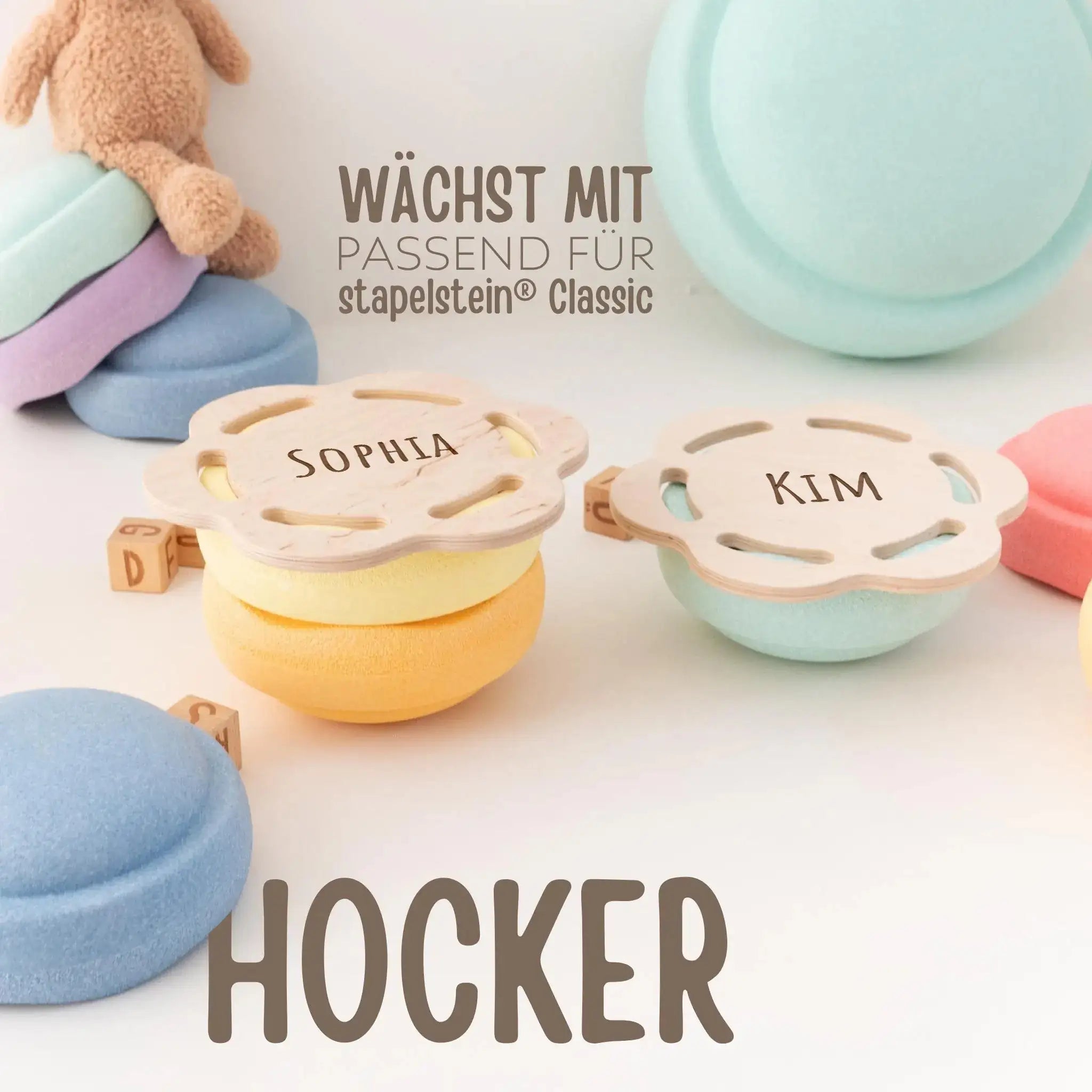STAPELWELT Blumen - Hocker für stapelstein® - wunderwunsch