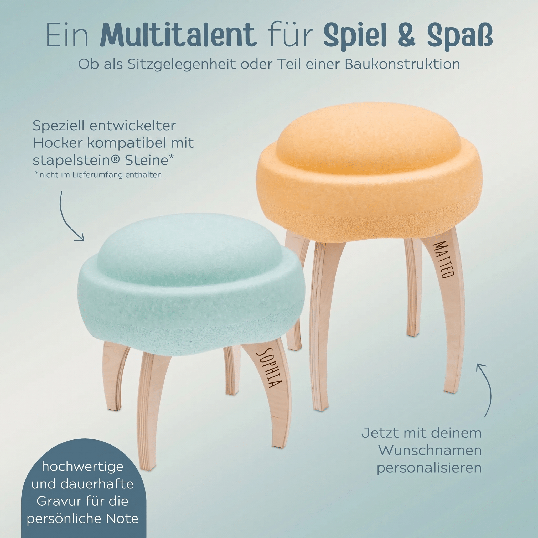 STAPELWELT Hocker aus Holz - wunderwunsch