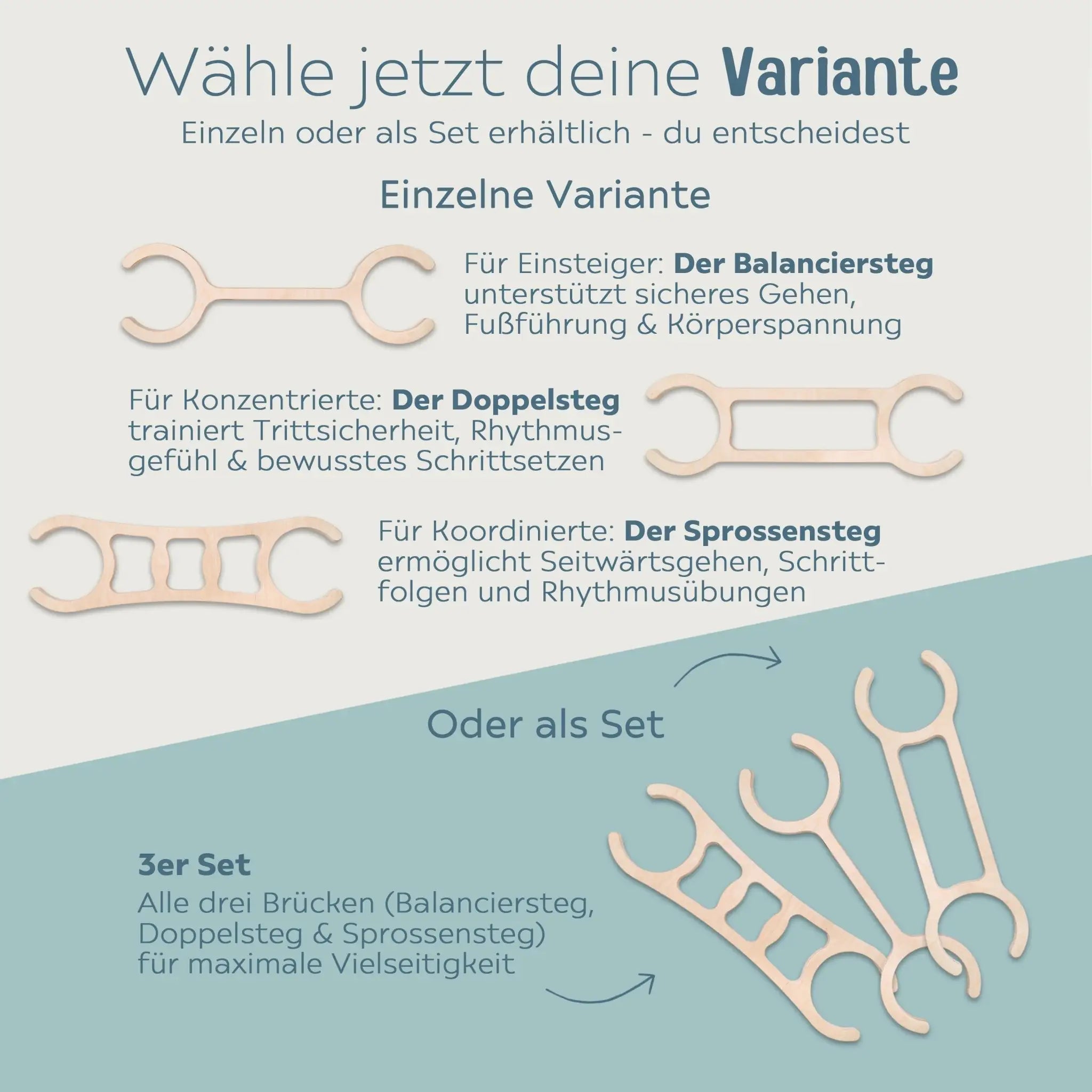 STAPELWELT Koordinations - Abenteuerbrücke für stapelstein® - wunderwunsch