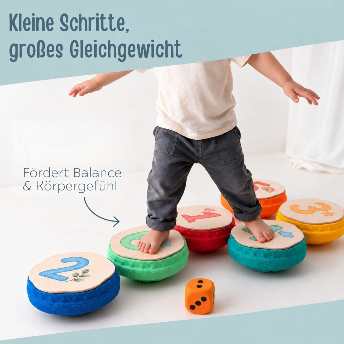 STAPELWELT Koordinations Abenteuerdeckel Parcours - Zahlen 1-6 - wunderwunsch