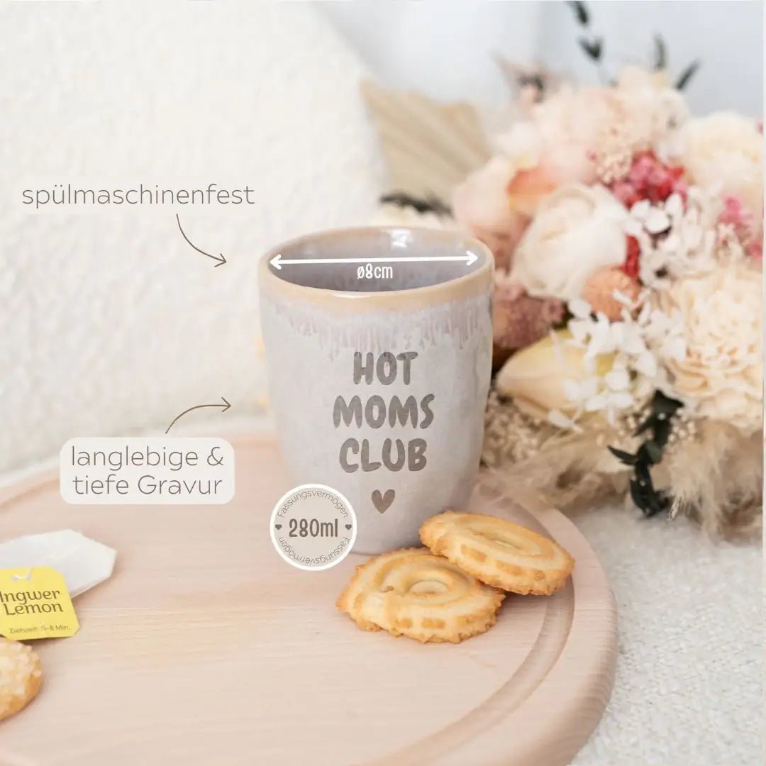 Steingut Becher - Moms Club - wunderwunsch