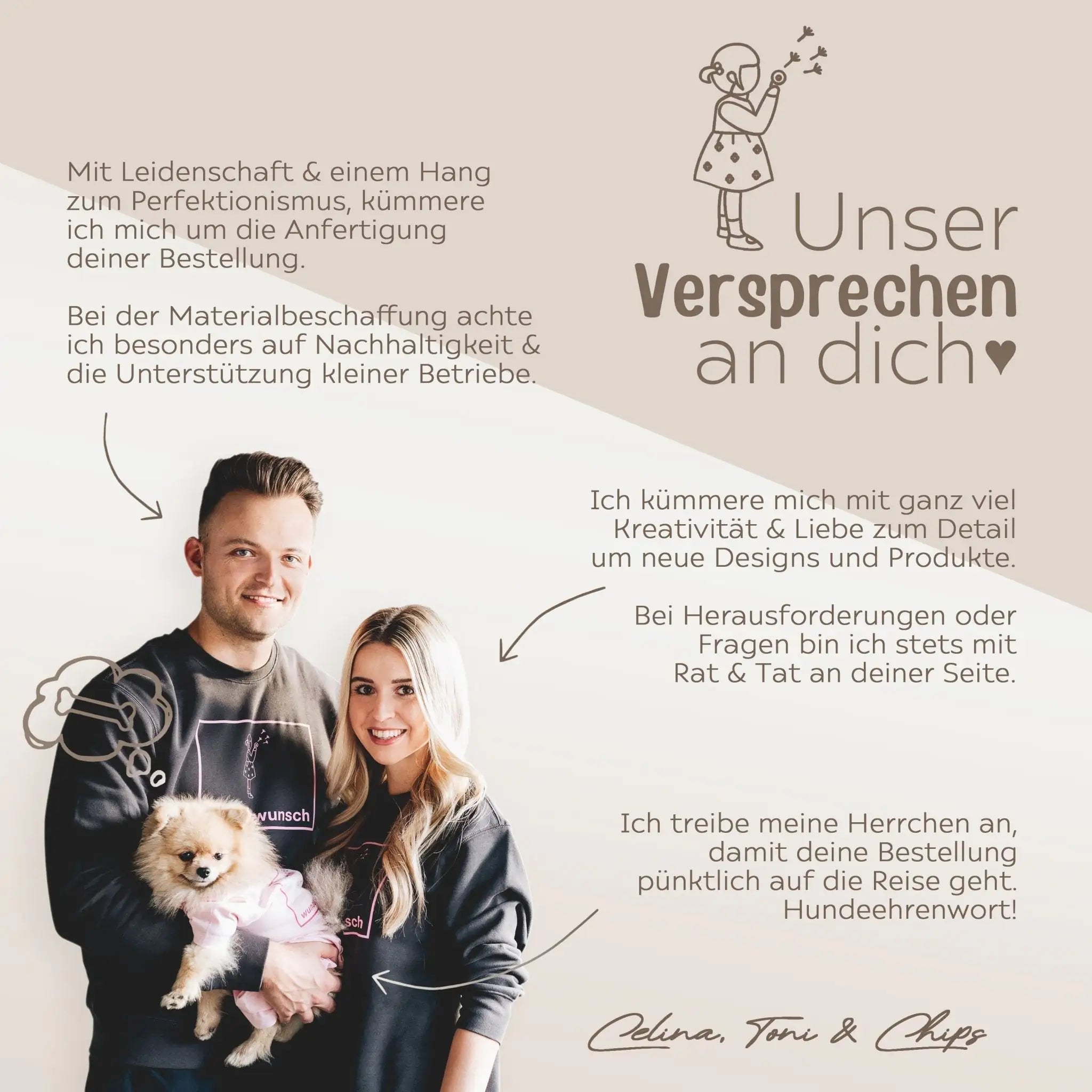 Steingut Becher sand personalisiert - Name Weihnachtsbaum - wunderwunsch