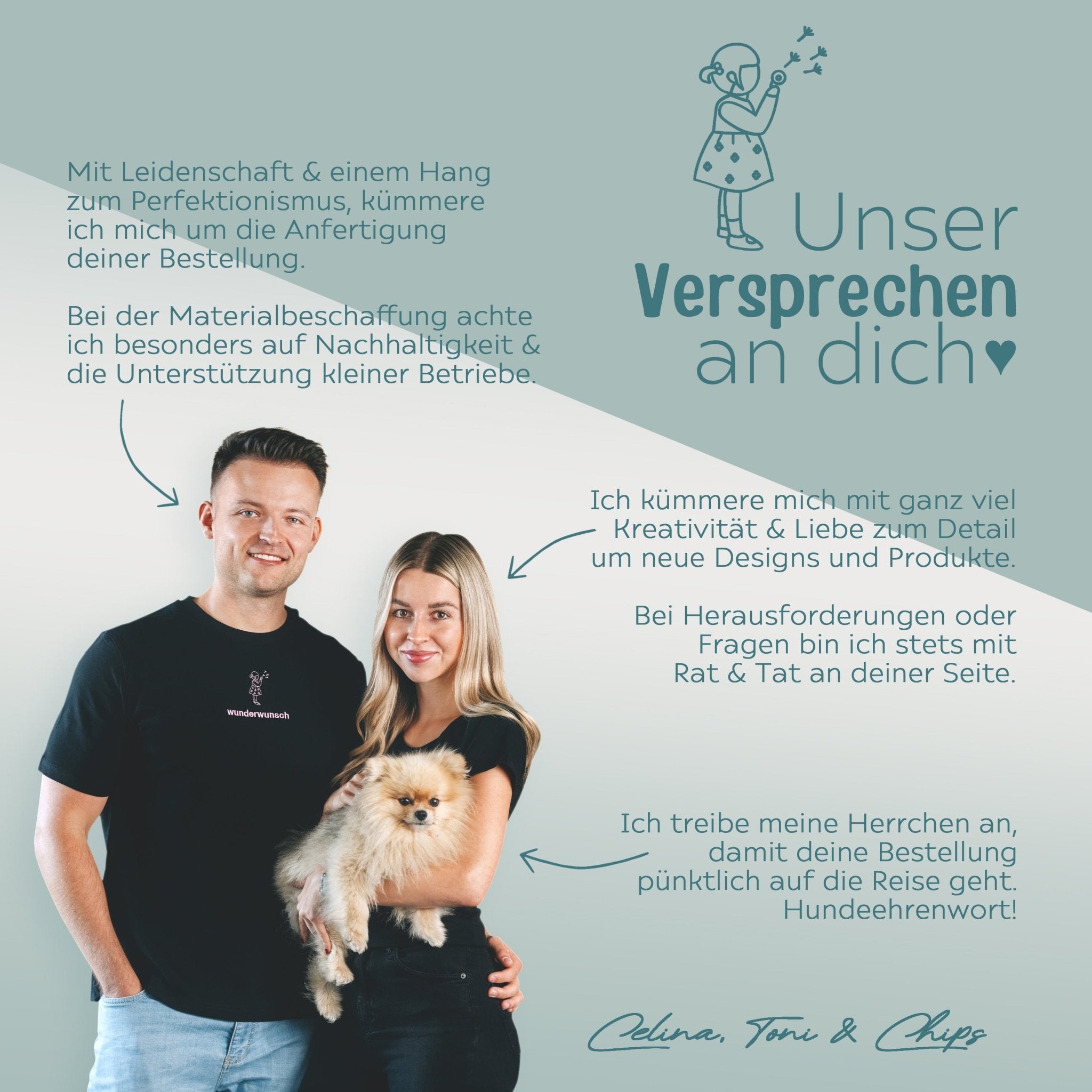 Stiftebecher Holz personalisiert - Regenbogen Punkte Aquarell - wunderwunsch