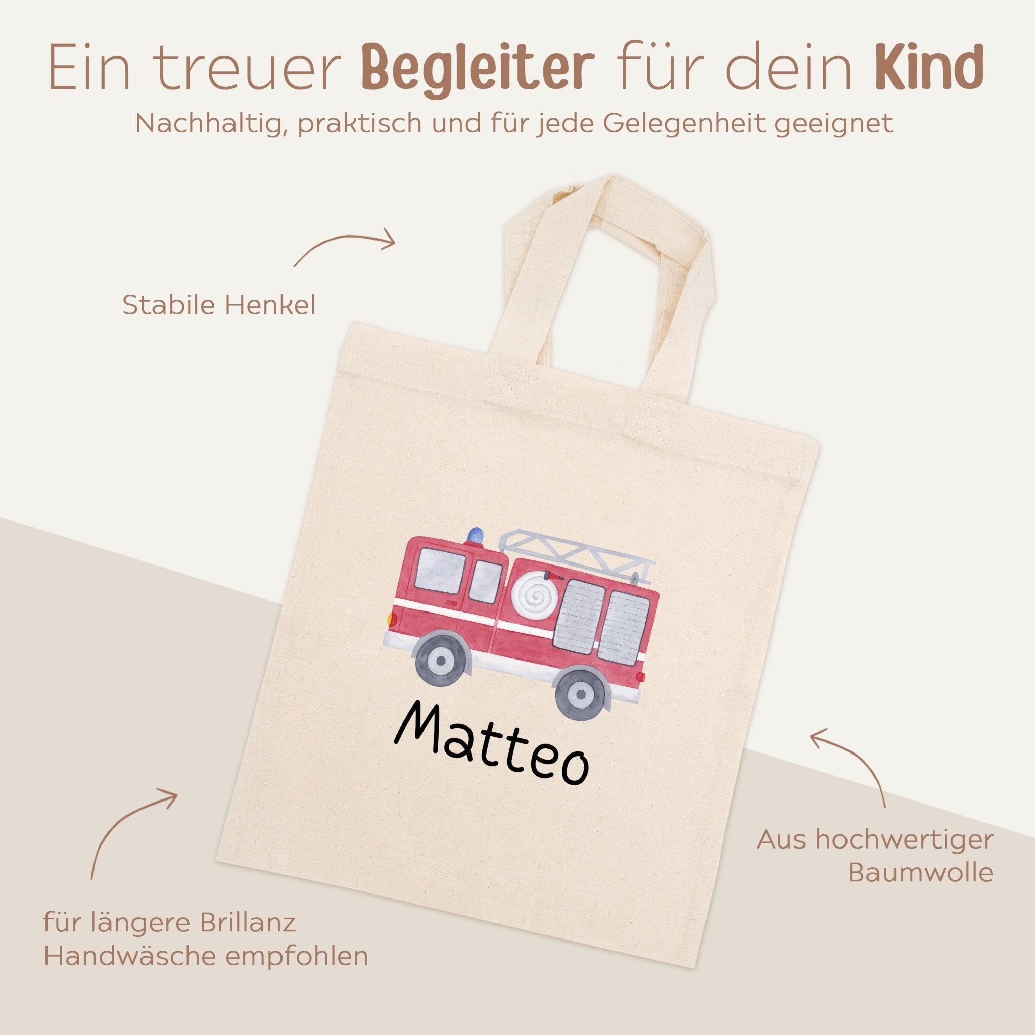 Stoffbeutel "Fahrzeuge" personalisiert - wunderwunsch