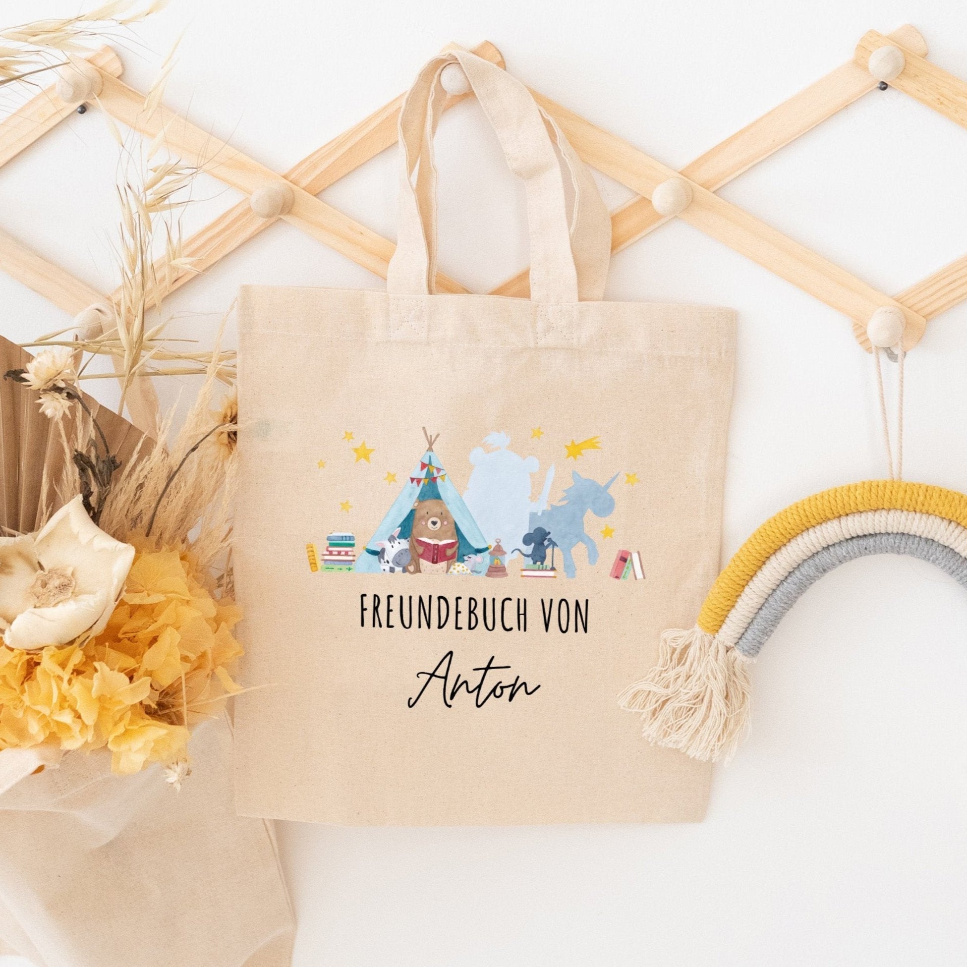 Stoffbeutel "Freundebuch" personalisiert - wunderwunsch