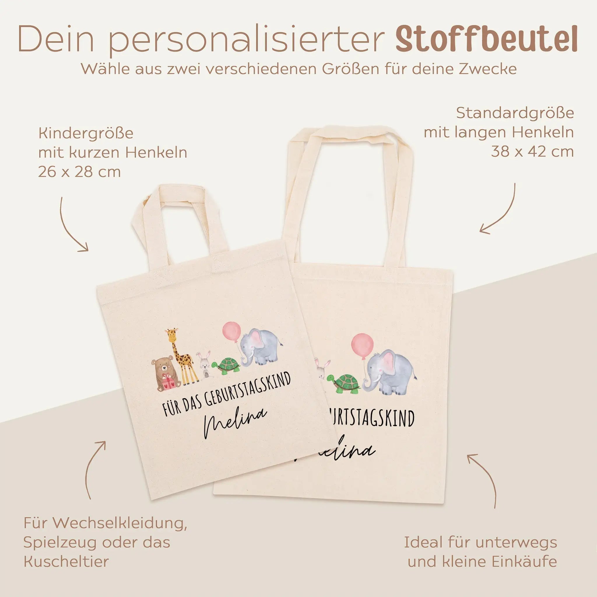 Stoffbeutel "Geburtstagskind" personalisiert - wunderwunsch