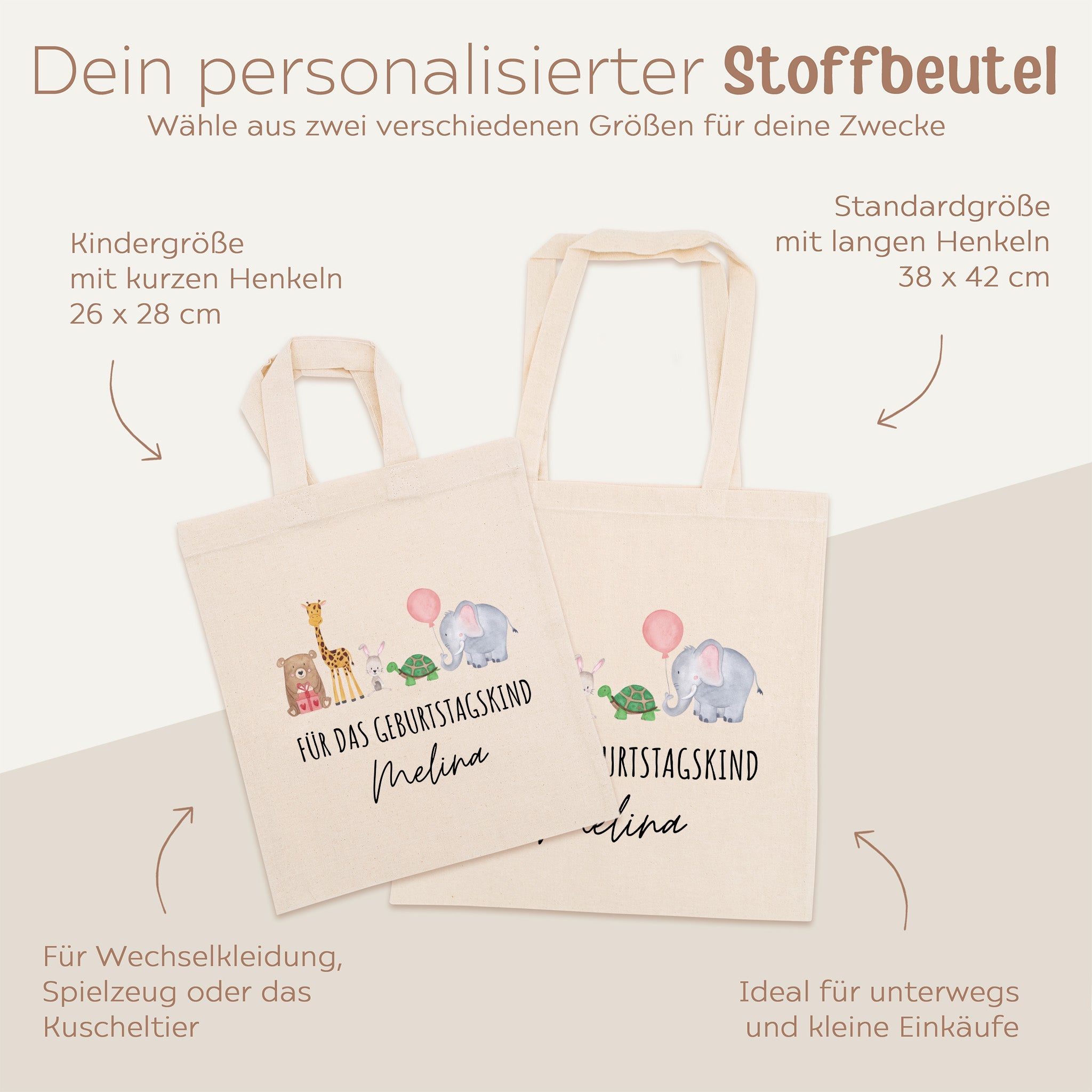 Stoffbeutel "Geburtstagskind" personalisiert - wunderwunsch