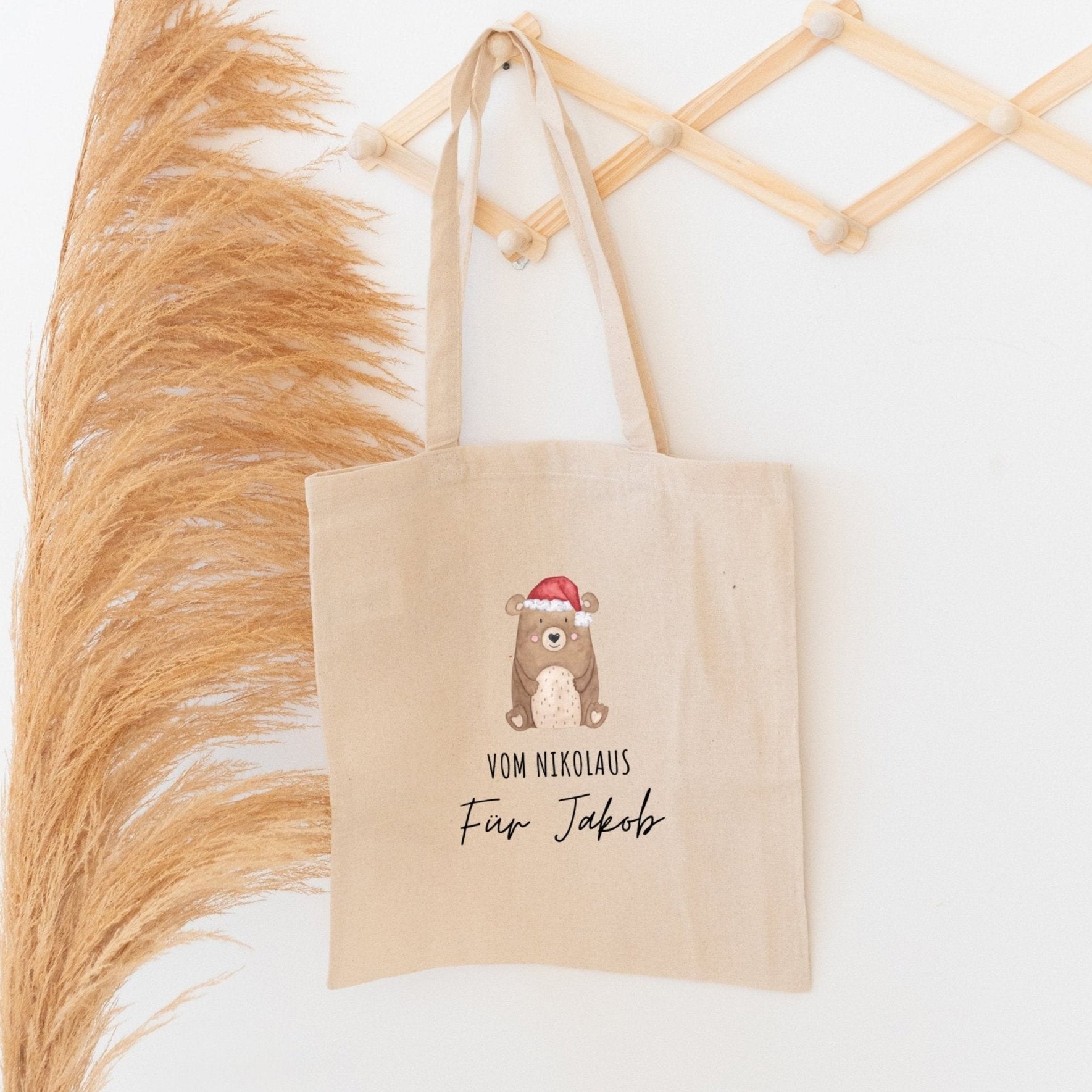 Stoffbeutel "Nikolaus/Weihnachtsmann" personalisiert - wunderwunsch