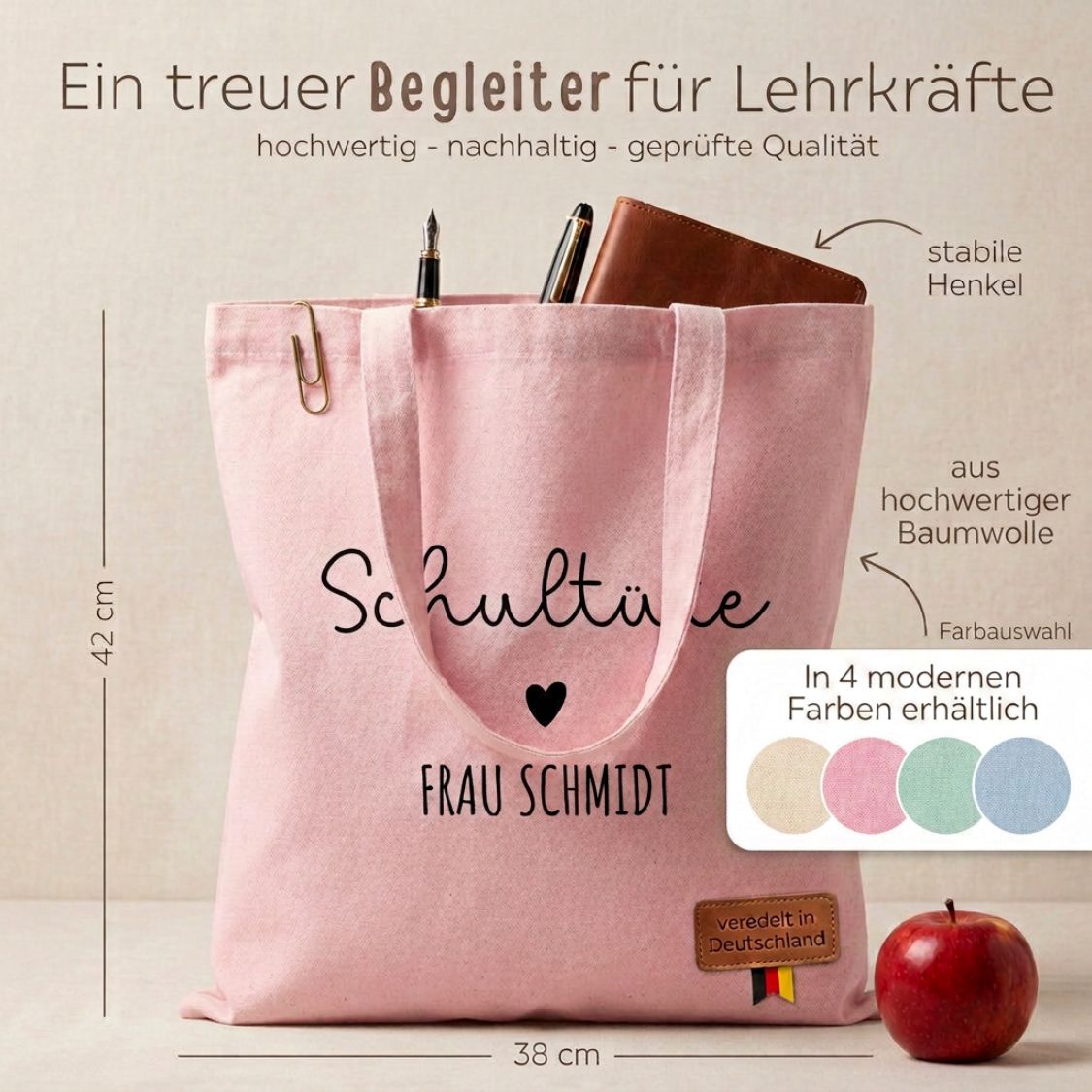 Stoffbeutel - Schultüte für Lehrer - wunderwunsch