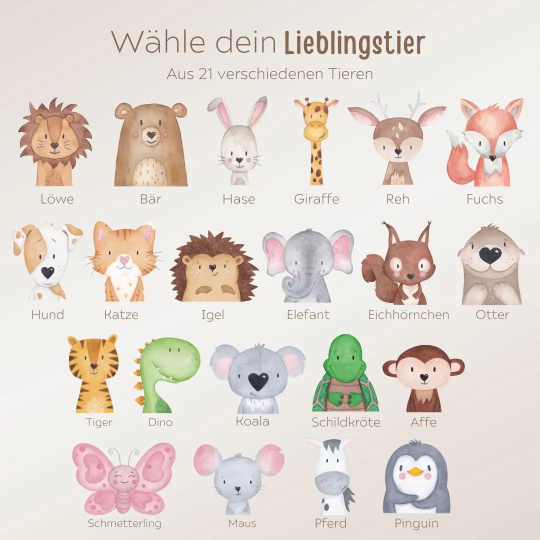 Stoffbeutel "Tier" personalisiert - wunderwunsch