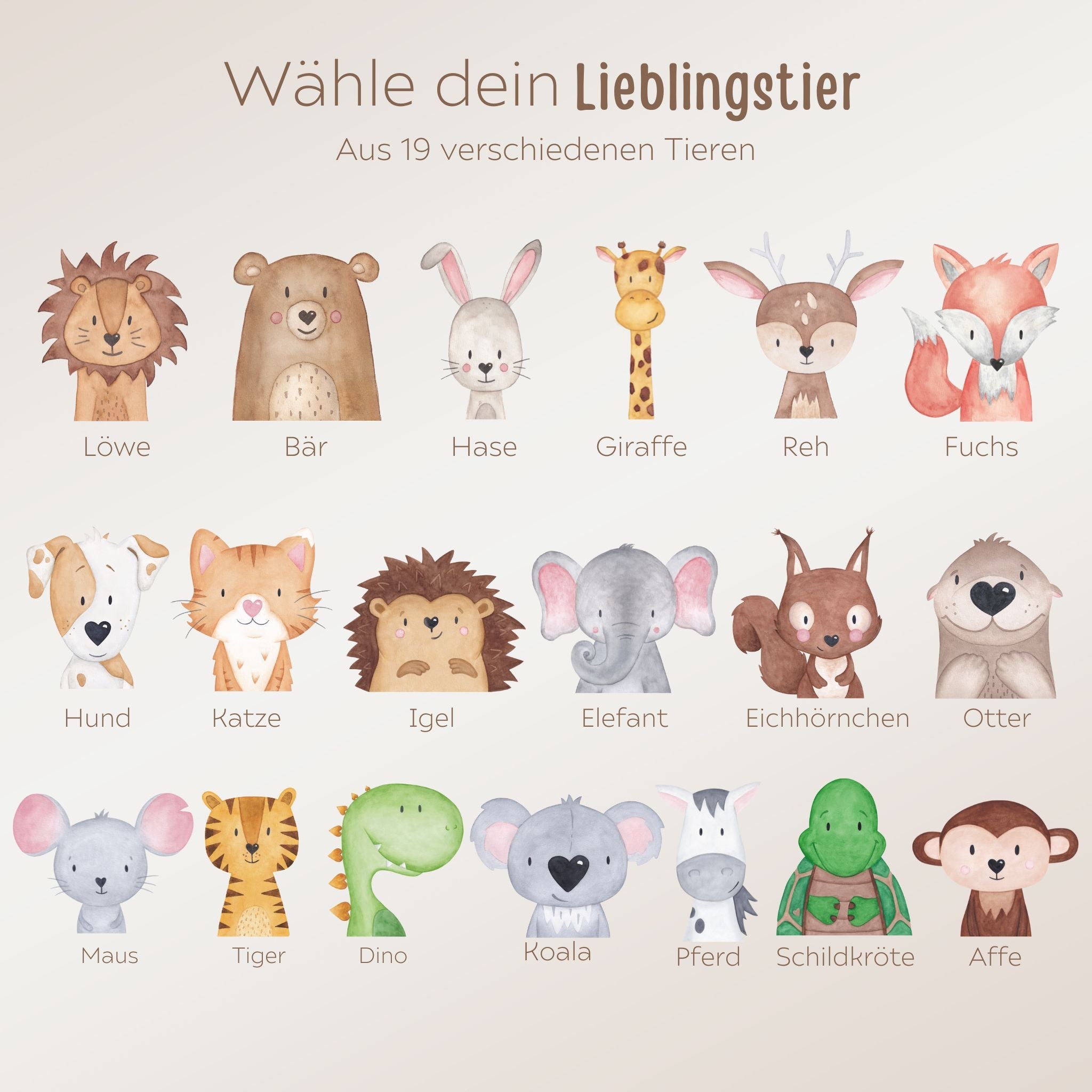 Stoffbeutel "Tier" personalisiert - wunderwunsch