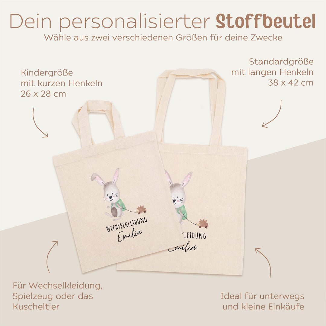 Stoffbeutel "Wechselkleidung" personalisiert - wunderwunsch