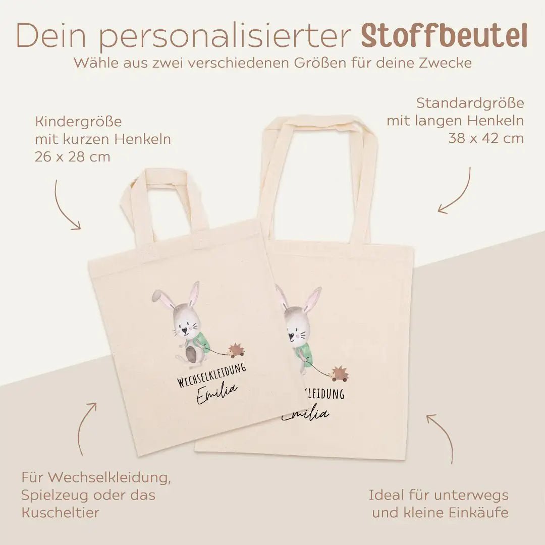 Stoffbeutel "Wechselkleidung" personalisiert - wunderwunsch
