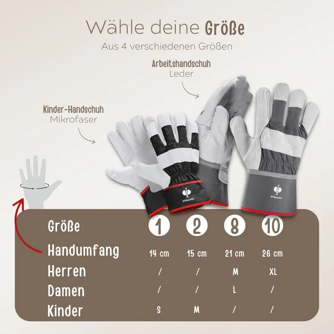 STRAUSS Arbeitshandschuhe & Arbeitshose in 3 Farben - personalisierbar - wunderwunsch