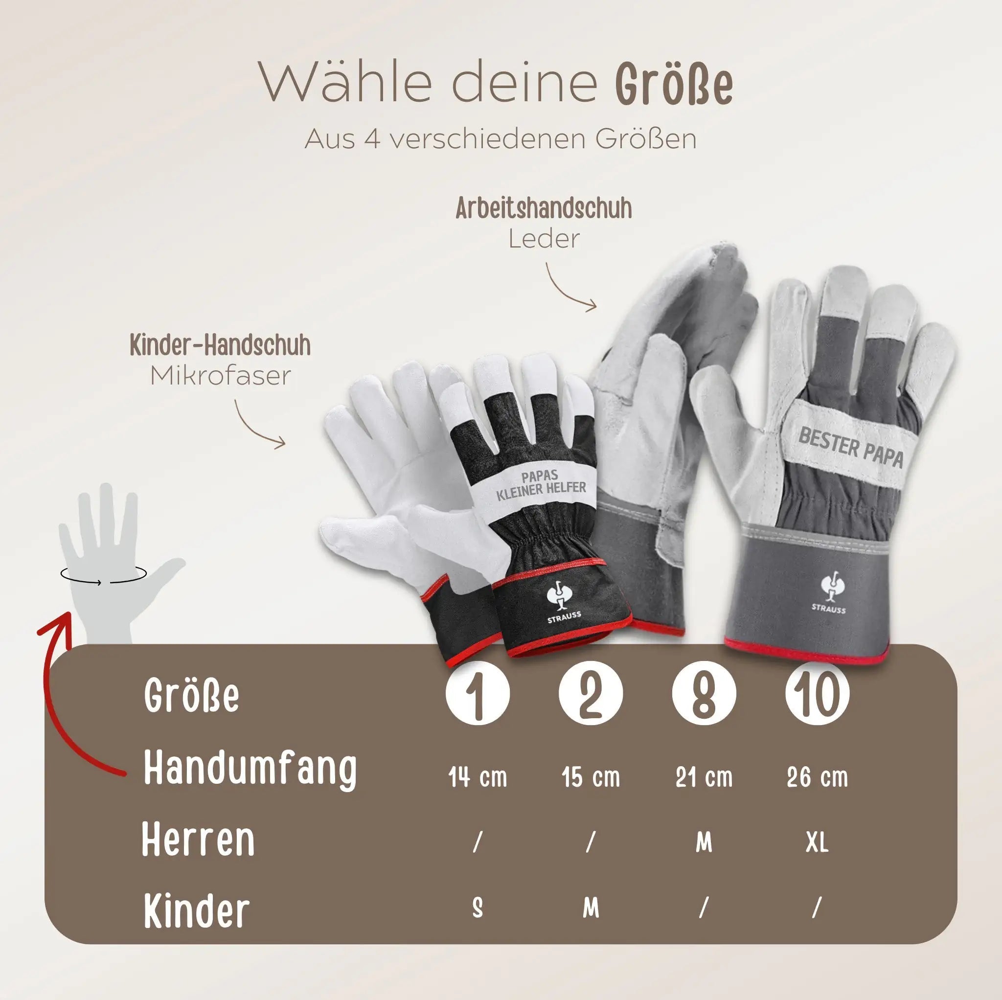 STRAUSS Arbeitshandschuhe für Vater & Sohn - wunderwunsch