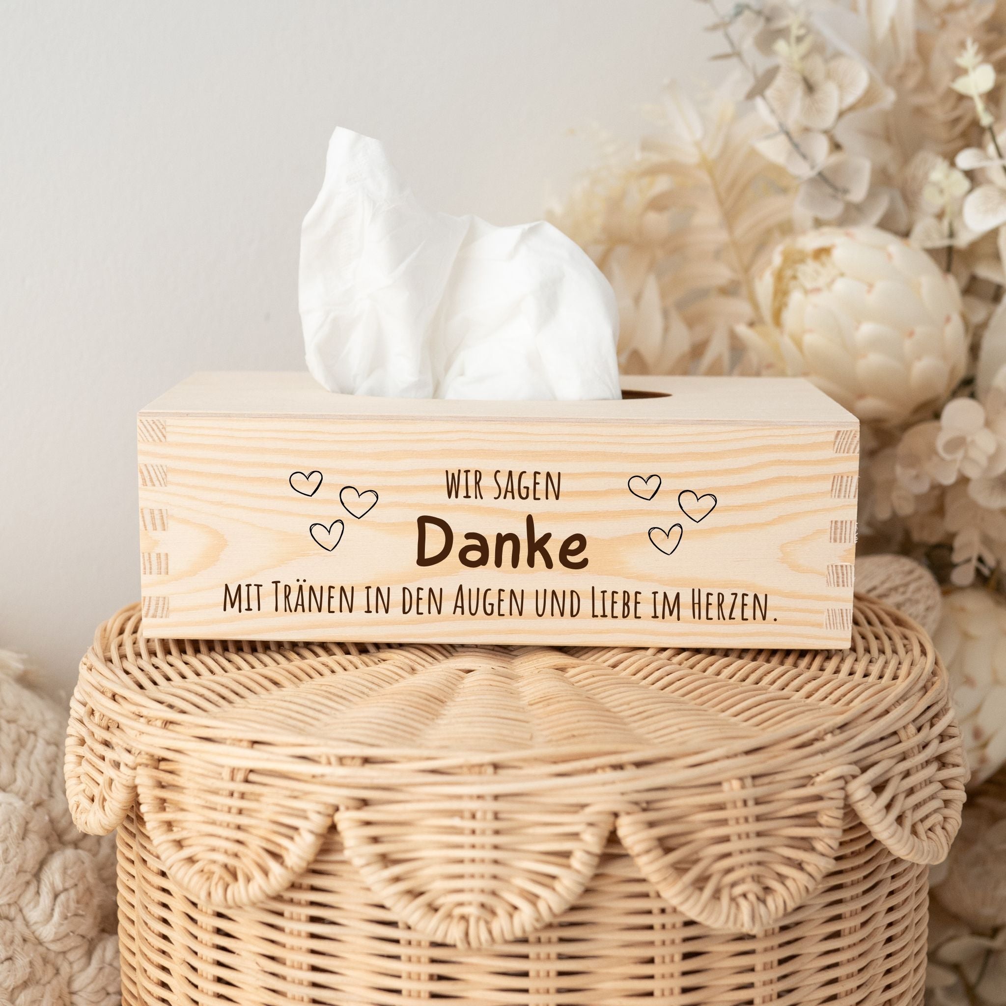 Taschentücherbox "Wir sagen Danke" - wunderwunsch