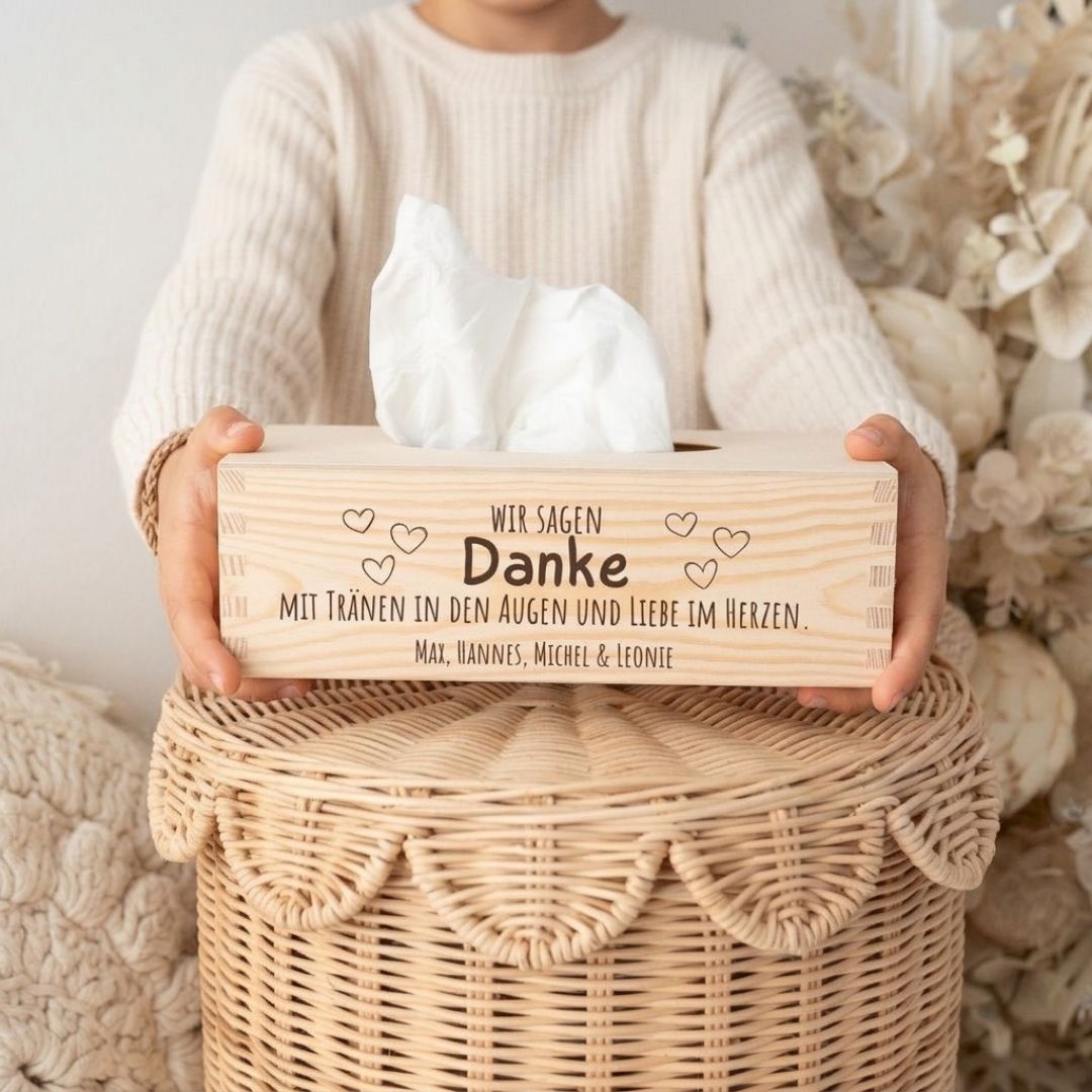 Taschentücherbox "Wir sagen Danke" - wunderwunsch