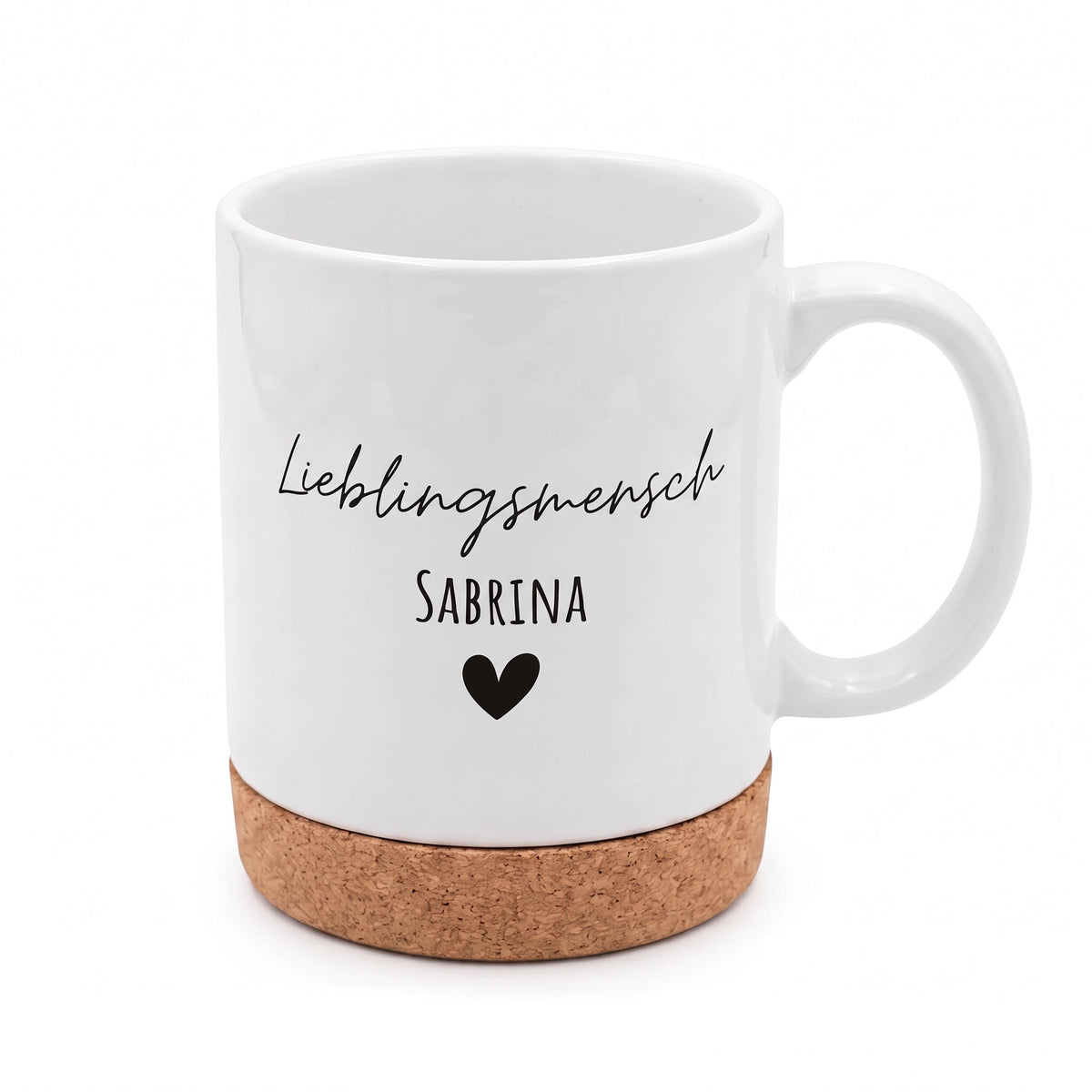 Tasse mit Korkboden - Lieblingsmensch - wunderwunsch