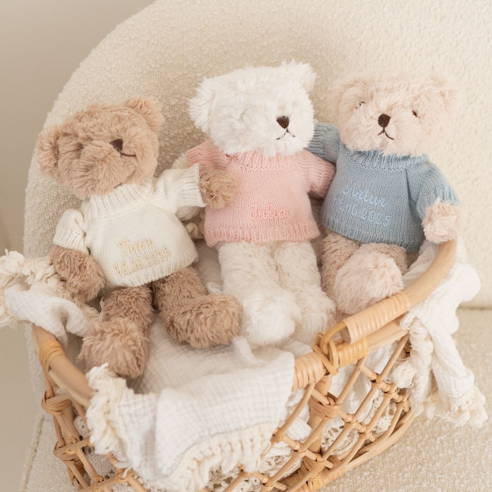 Teddy Kuscheltier mit Pullover personalisiert - wunderwunsch