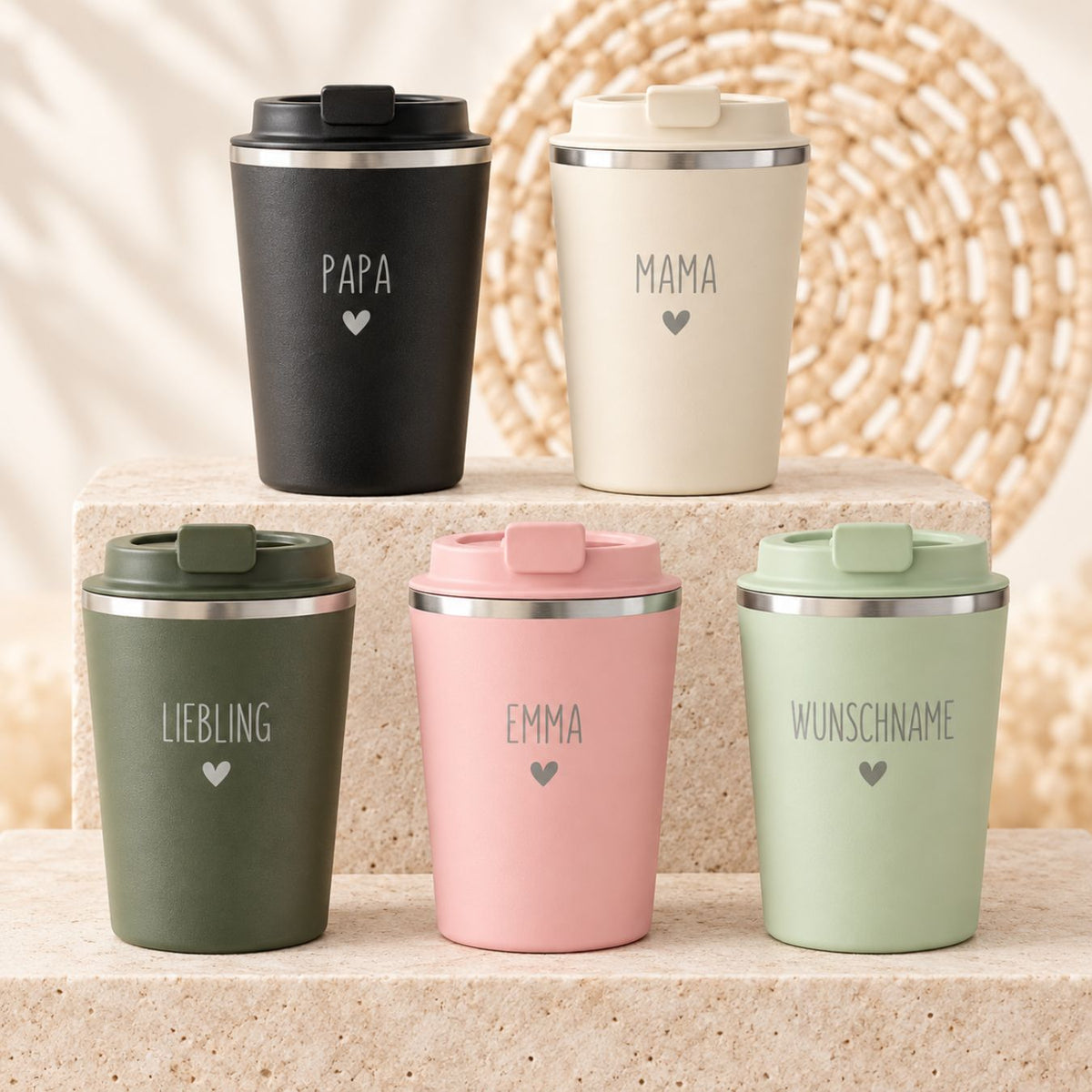 Thermobecher To-Go personalisiert - wunderwunsch