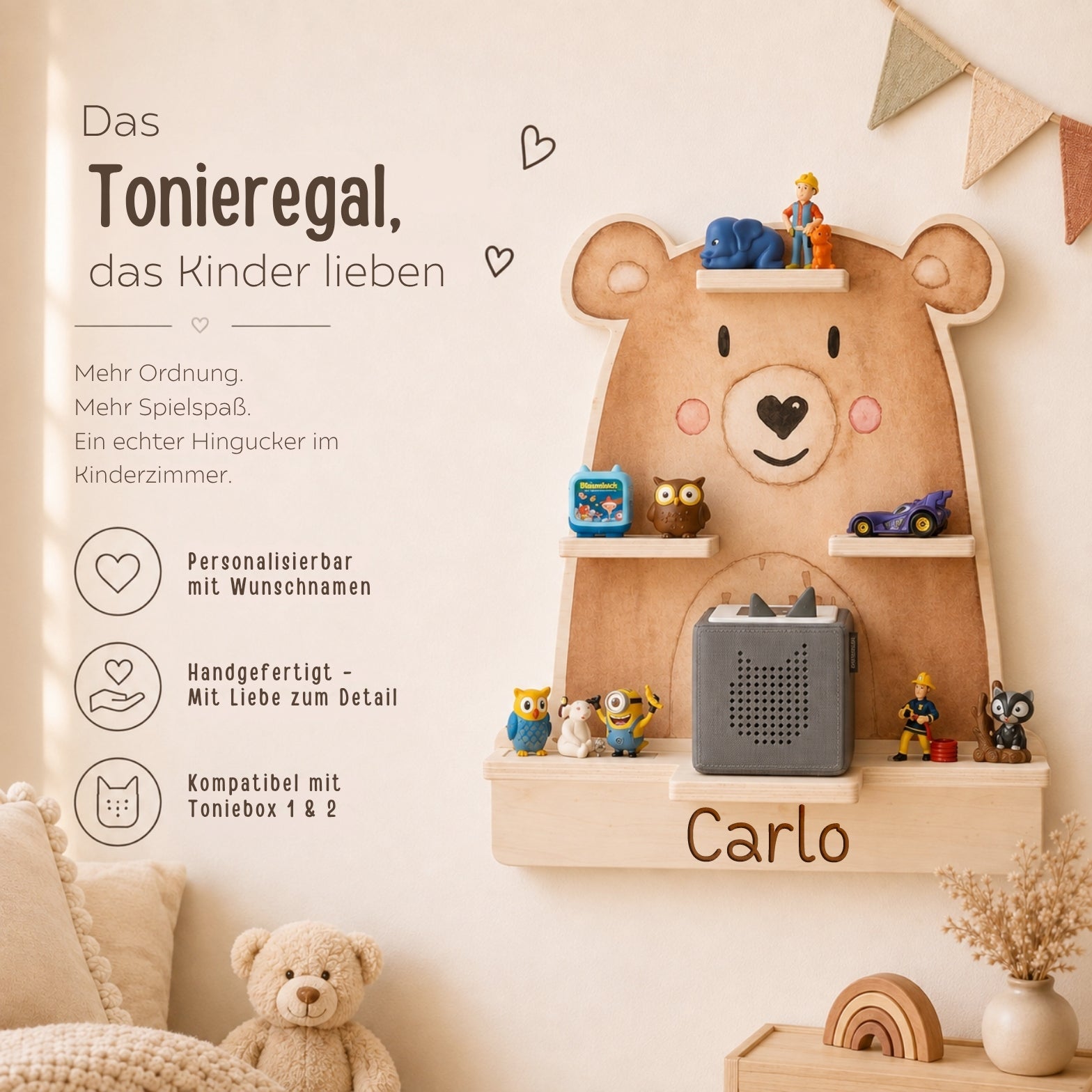 Toniebox Regal Holz