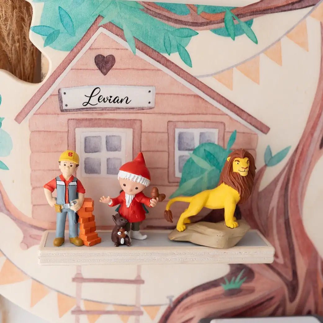 Toniebox Regal Holz - Baumhaus Aquarell - wunderwunsch