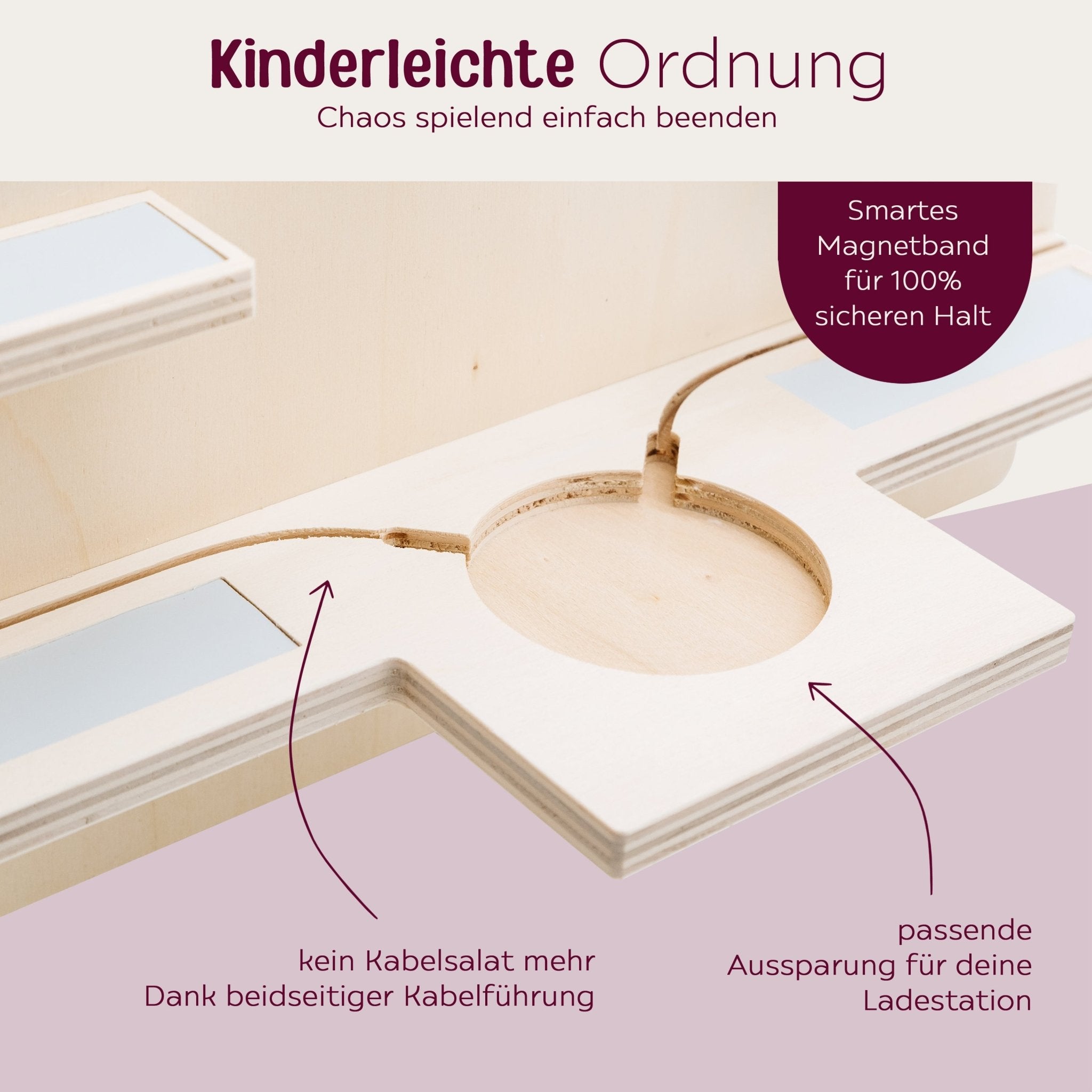 Toniebox Regal Holz - Hase Regenbogen - wunderwunsch