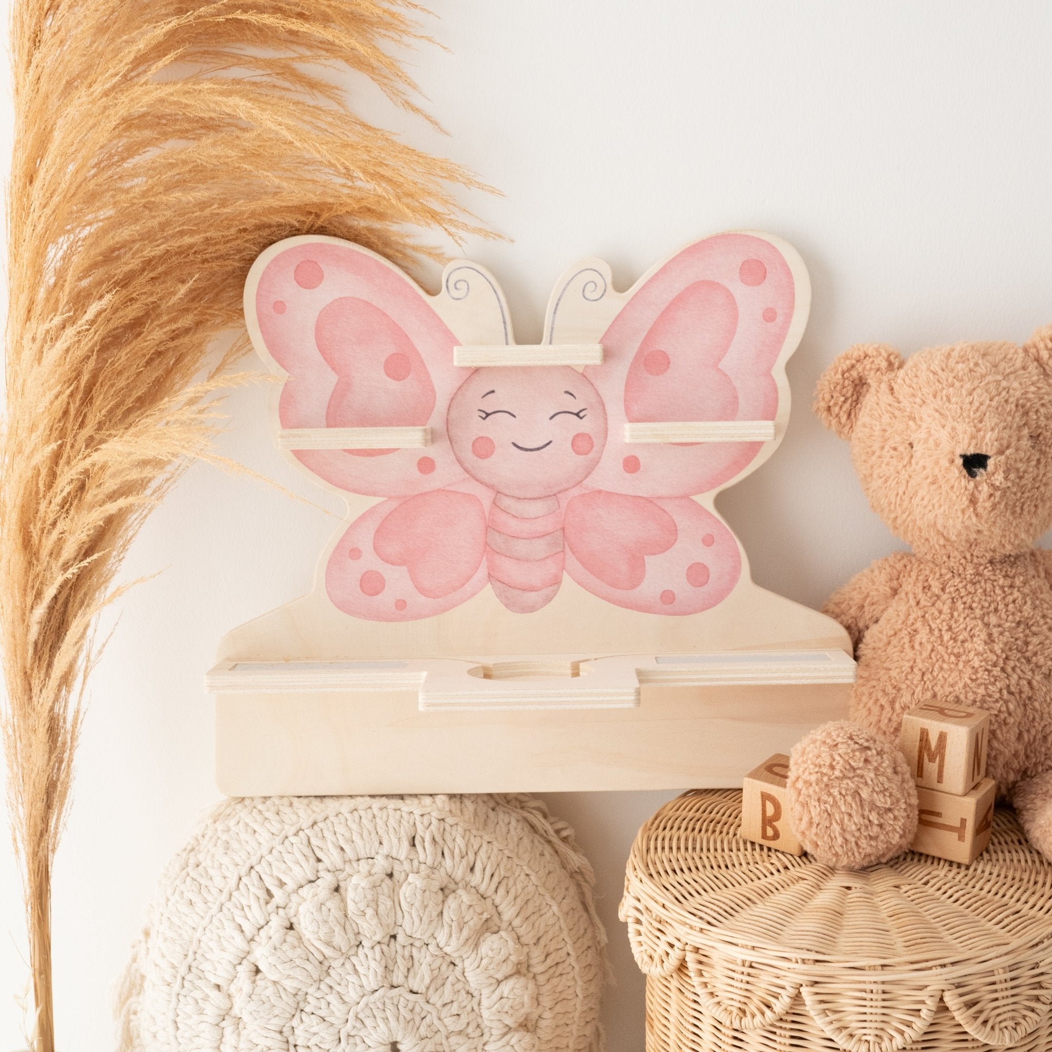 Toniebox Regal Holz - Schmetterling Aquarell - wunderwunsch