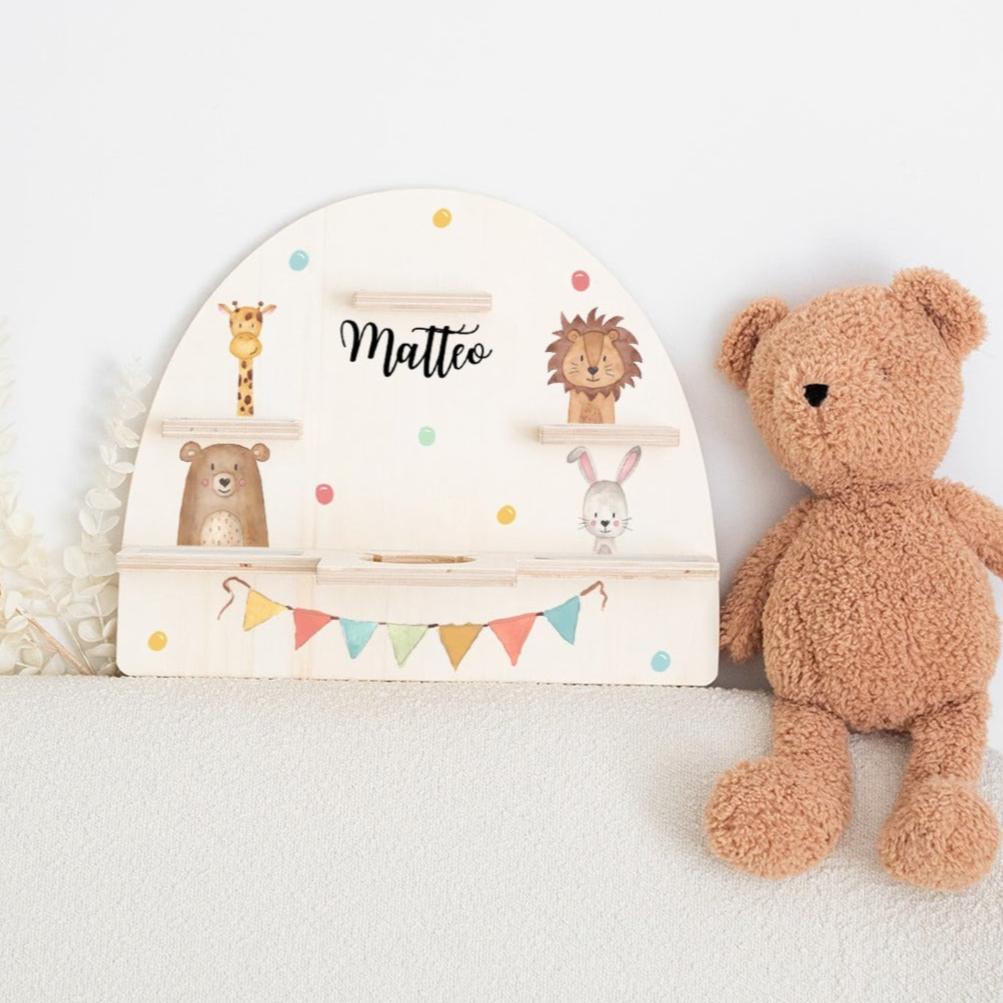 Toniebox Regal Holz - Tiere Girlande Aquarell - wunderwunsch