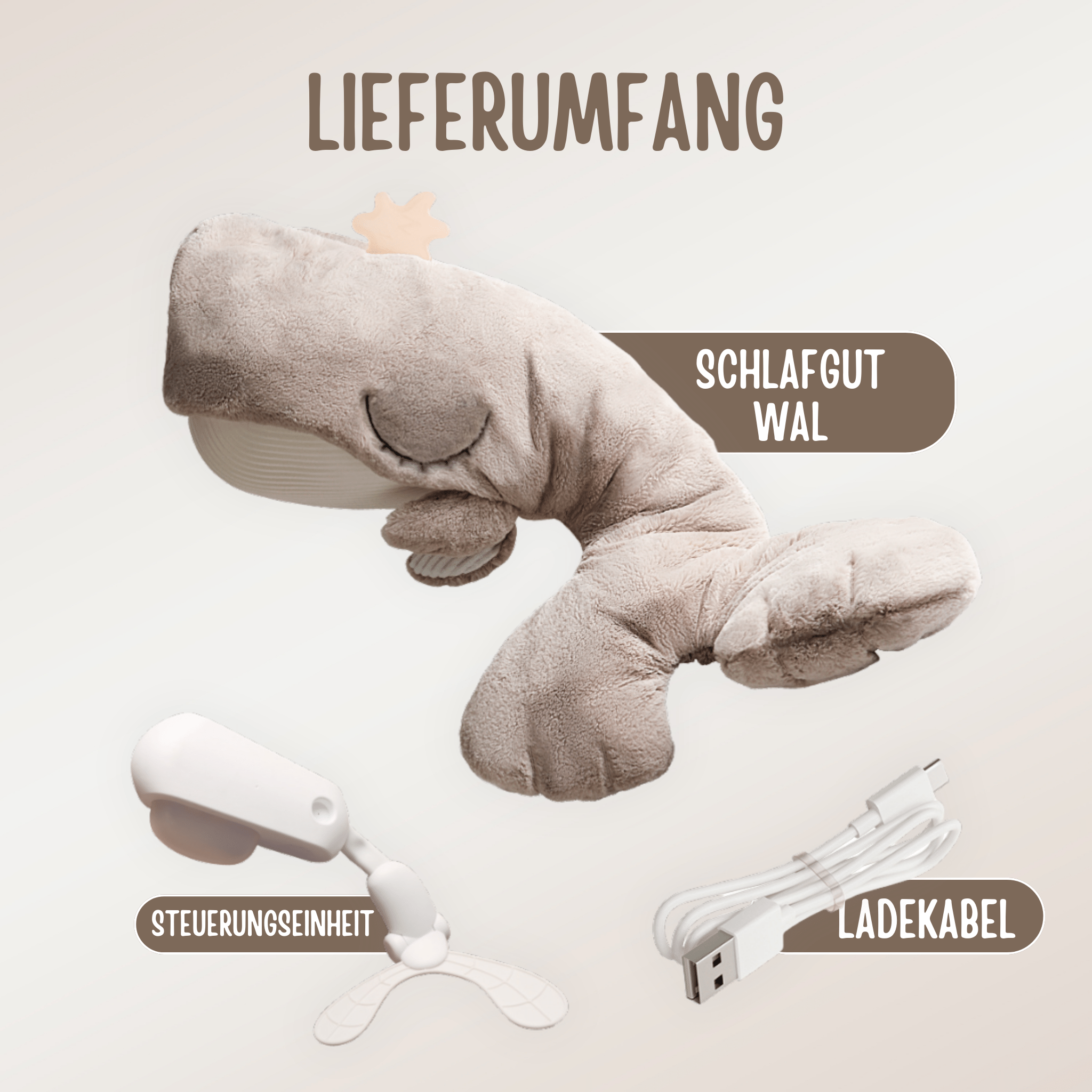 TOP BRIGHT SchlafGut Wal personalisiert - wunderwunsch