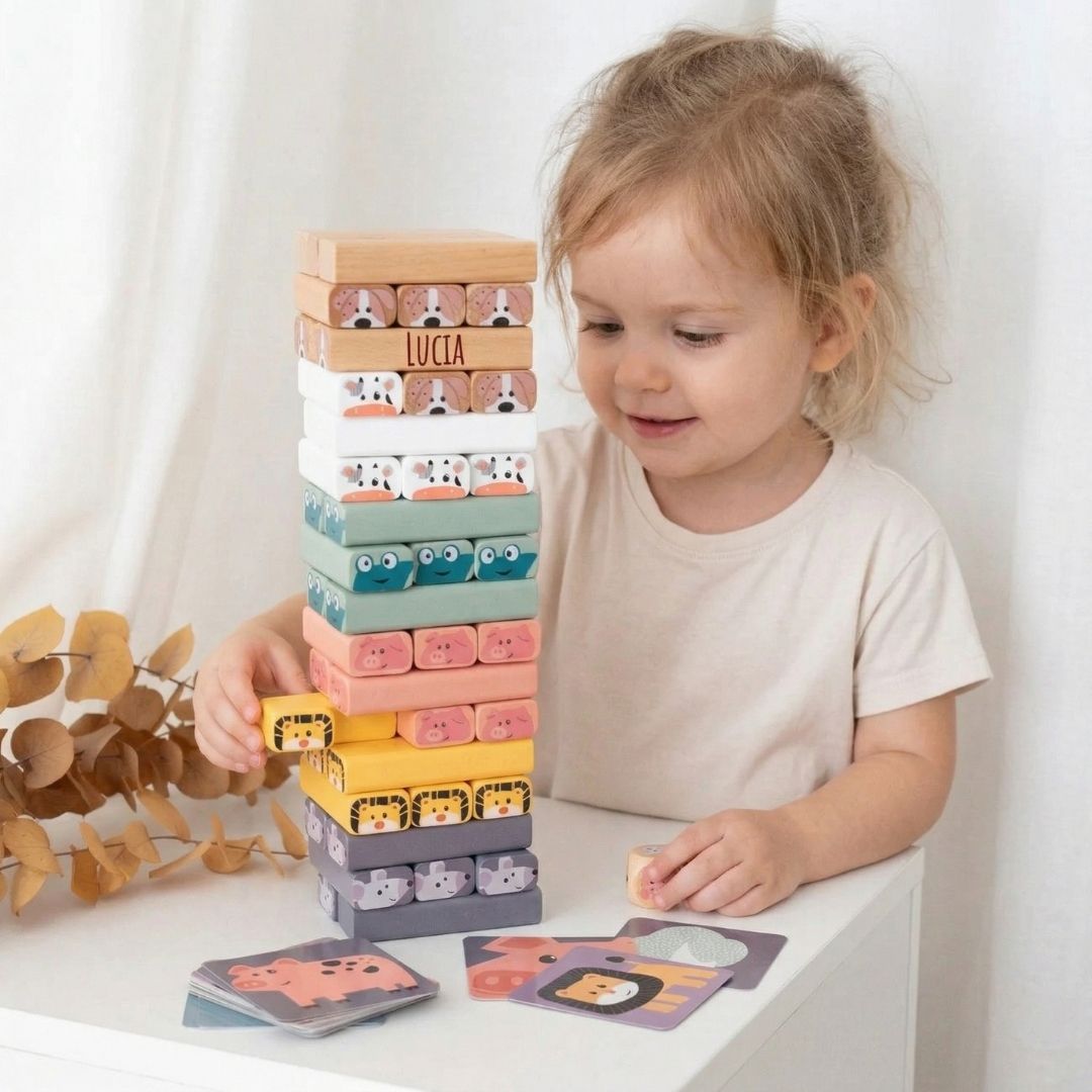 TOP BRIGHT Wackelturm personalisierbar - wunderwunsch