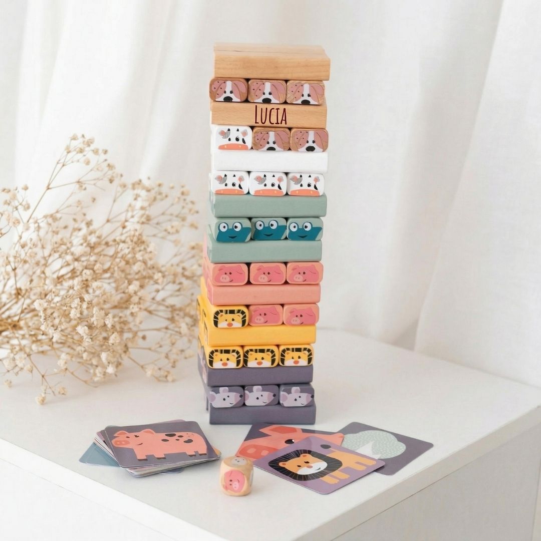 TOP BRIGHT Wackelturm personalisierbar - wunderwunsch