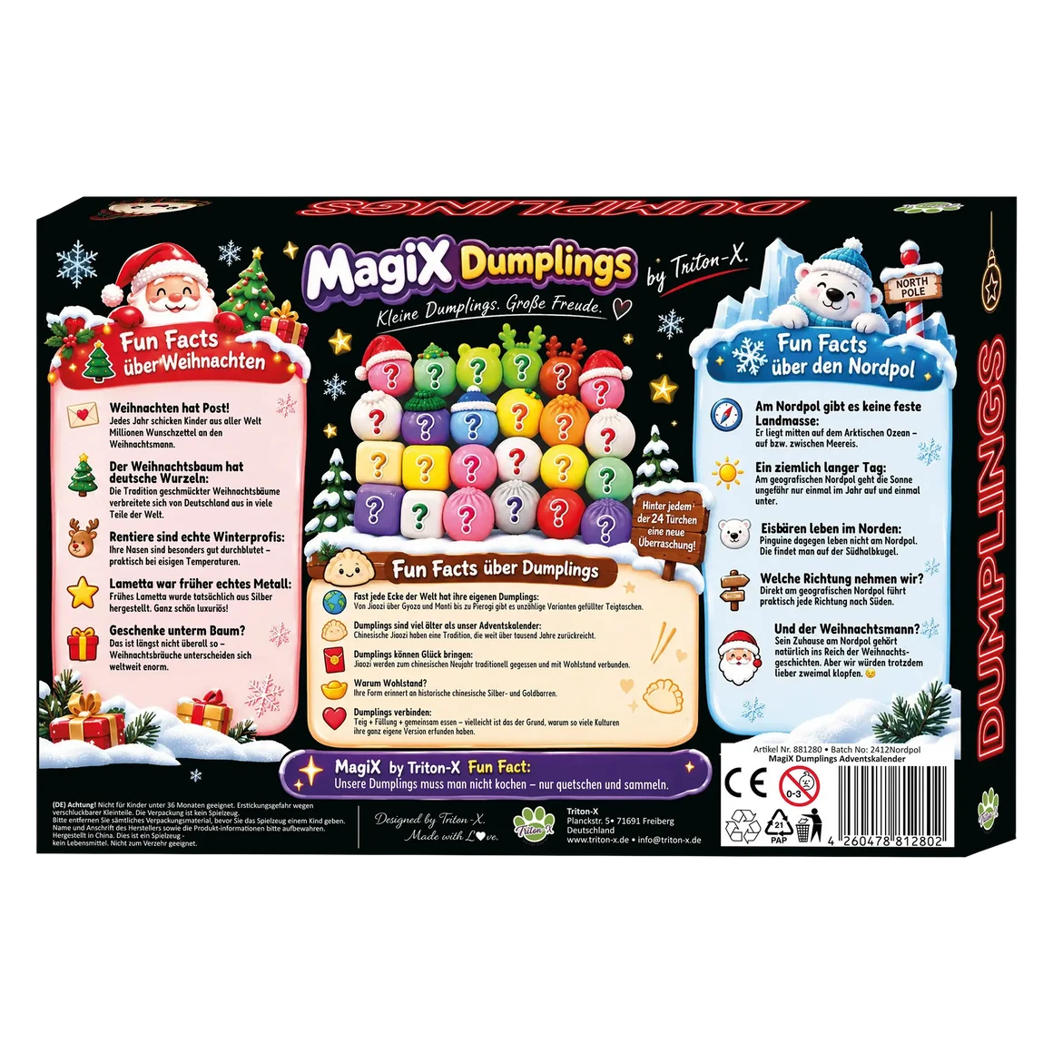 TRITON-X Adventskalender MagiX Dumplings – 24 Squishy Überraschungen - wunderwunsch