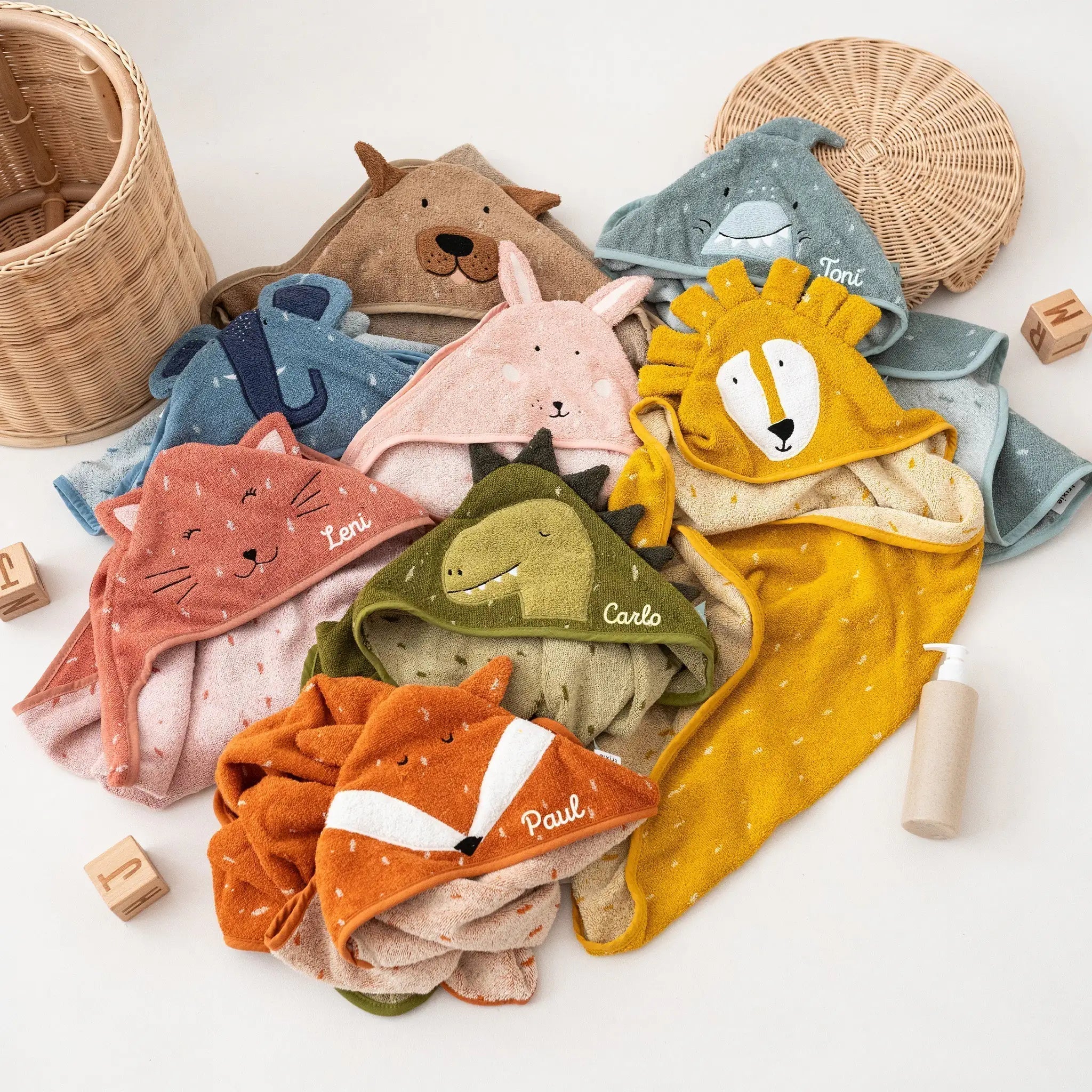 TRIXIE Baby Tier Kapuzenhandtuch Frottee - wunderwunsch