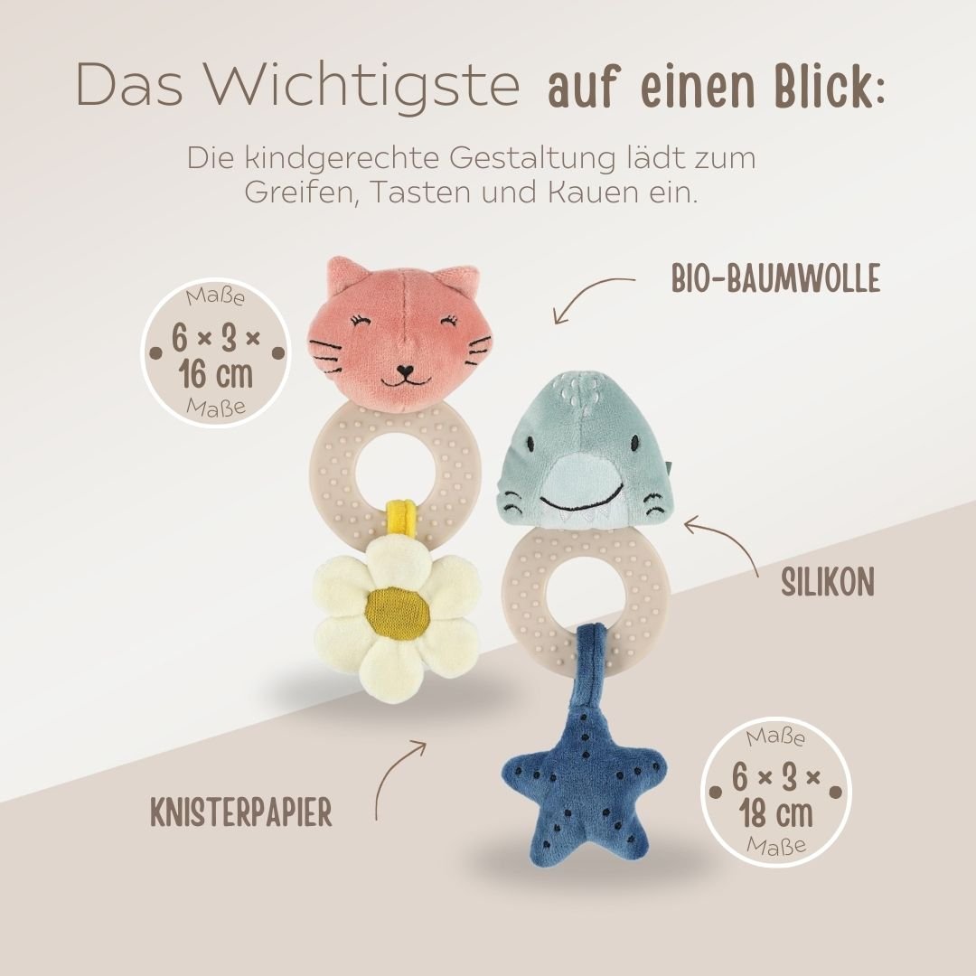 TRIXIE Beißspielzeug - Katze oder Hai - wunderwunsch