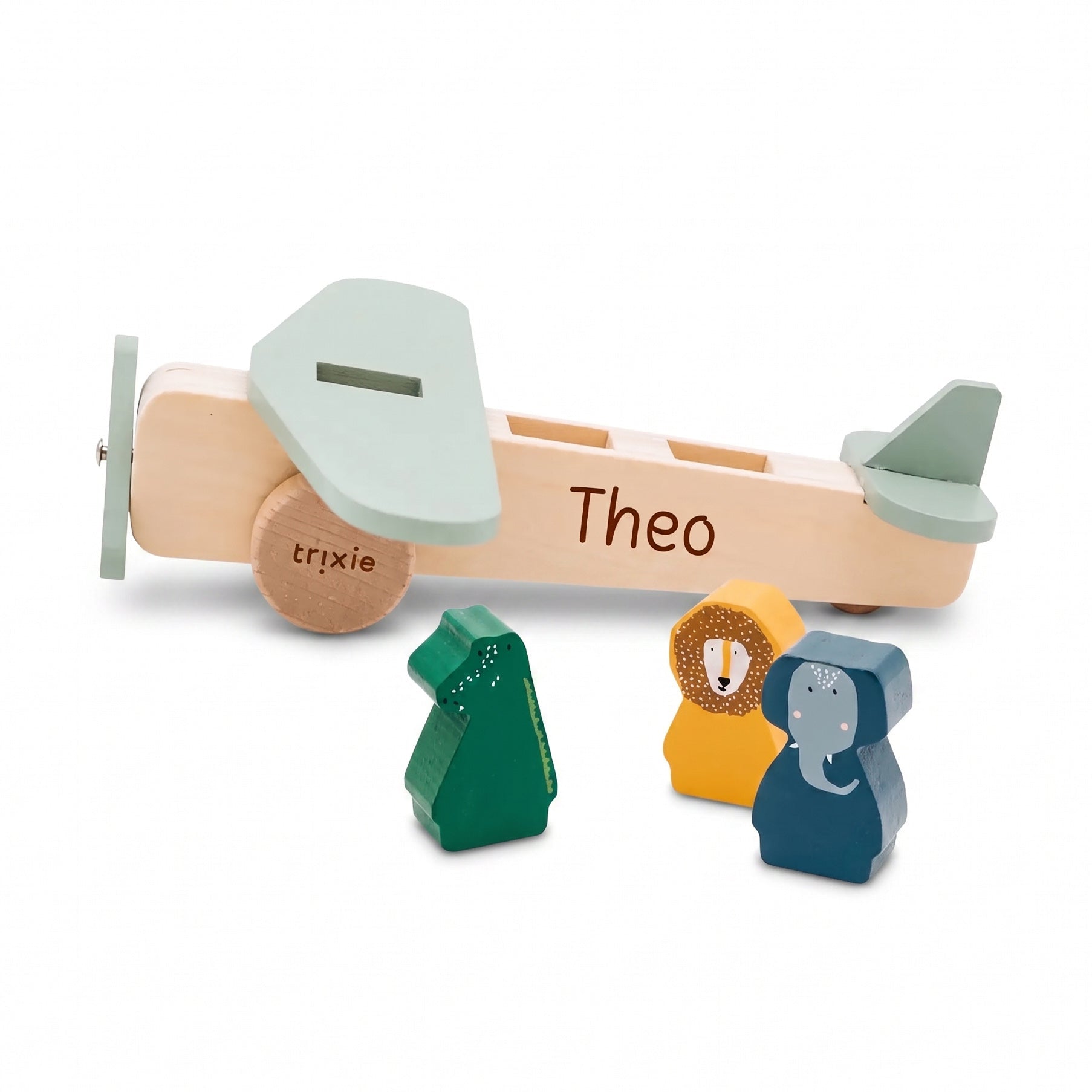 TRIXIE Flugzeug Holz personalisierbar - wunderwunsch