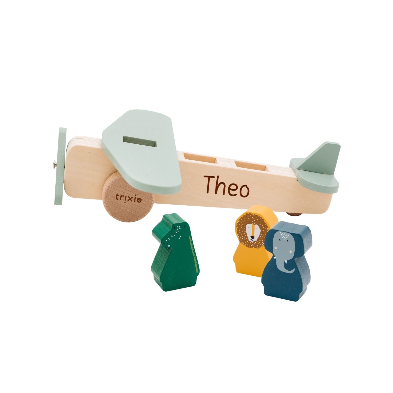 TRIXIE Flugzeug Holz personalisierbar - wunderwunsch