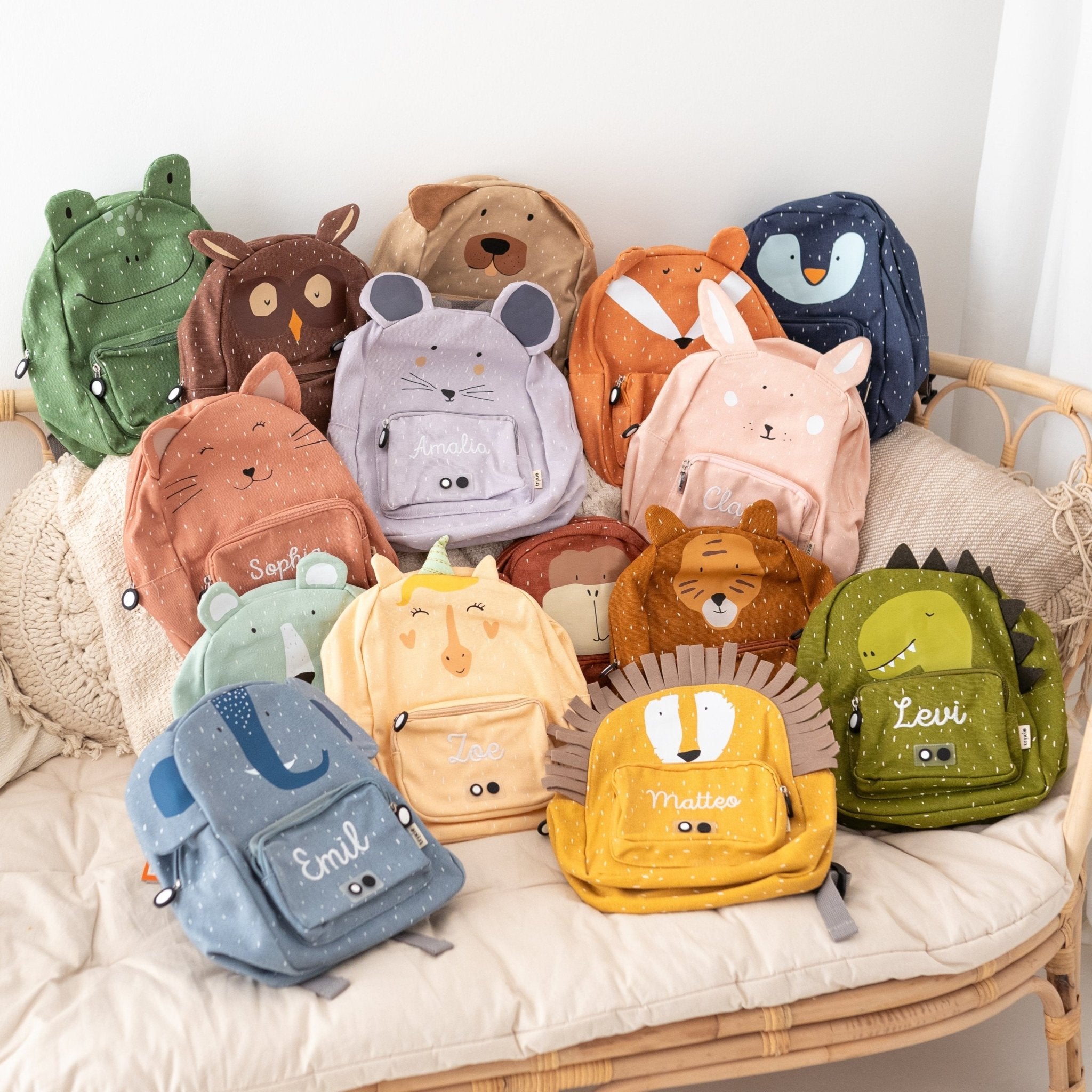 TRIXIE GROßER Kindergartenrucksack personalisiert - Tiere - wunderwunsch