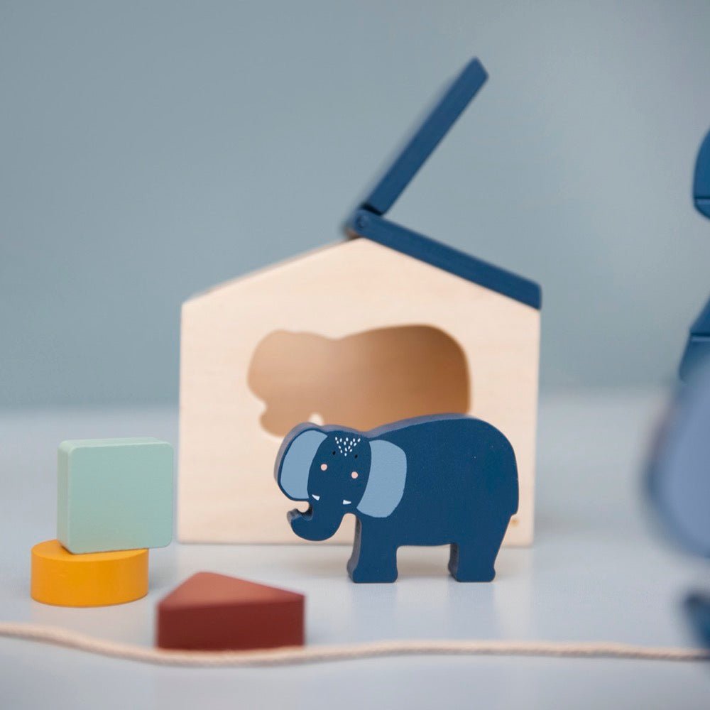 TRIXIE Haus Sortierbox Holz Tier personalisiert - wunderwunsch