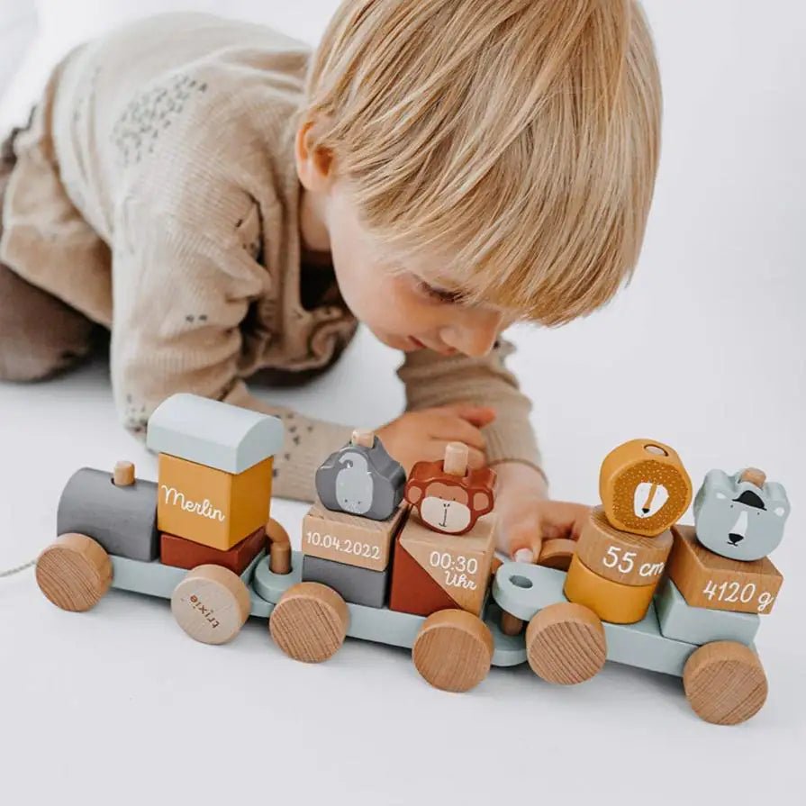 TRIXIE Holz Eisenbahn personalisiert - wunderwunsch
