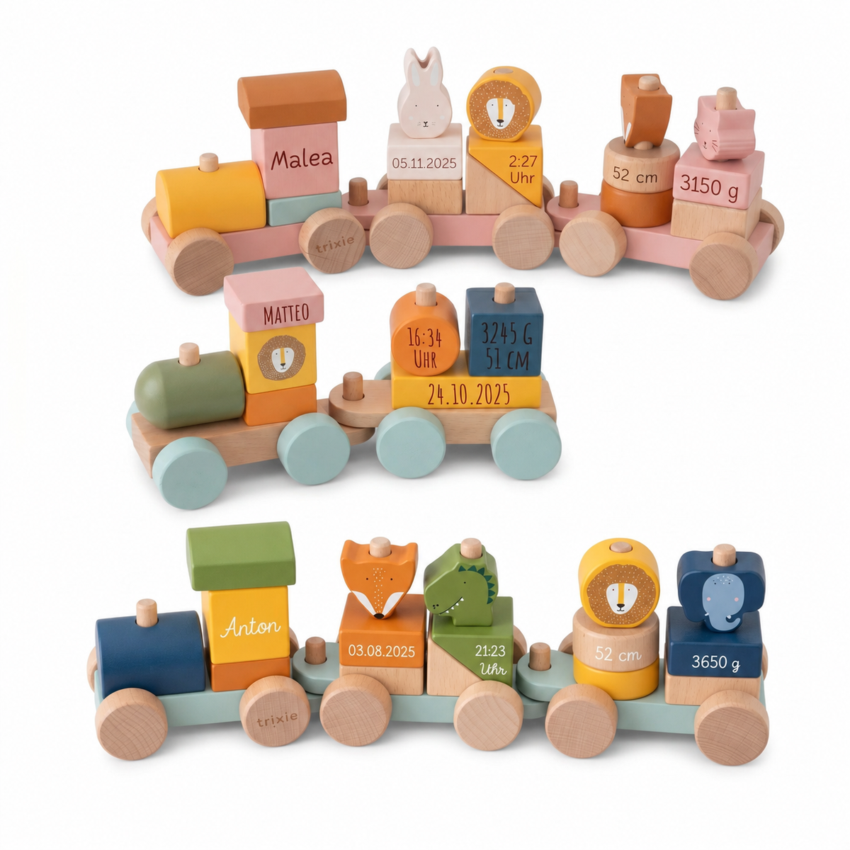 TRIXIE Holz Eisenbahn personalisiert