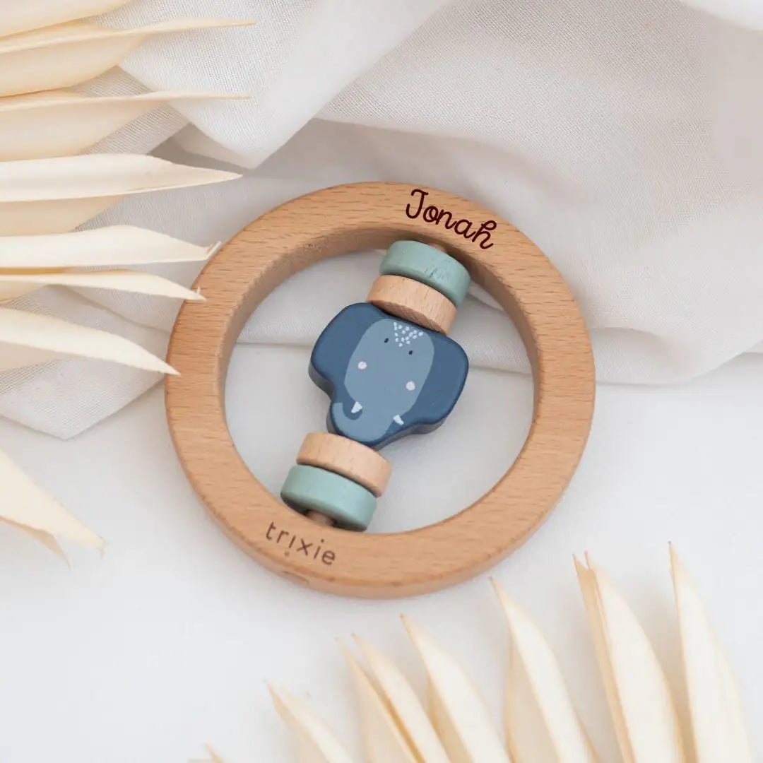 TRIXIE Holzrassel Tier mit Perlen personalisiert - wunderwunsch